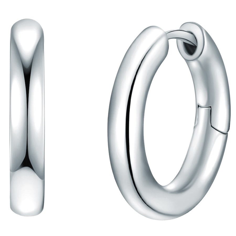 Yokoamii Creolen Metall-Legierung in Silber Silver Damen