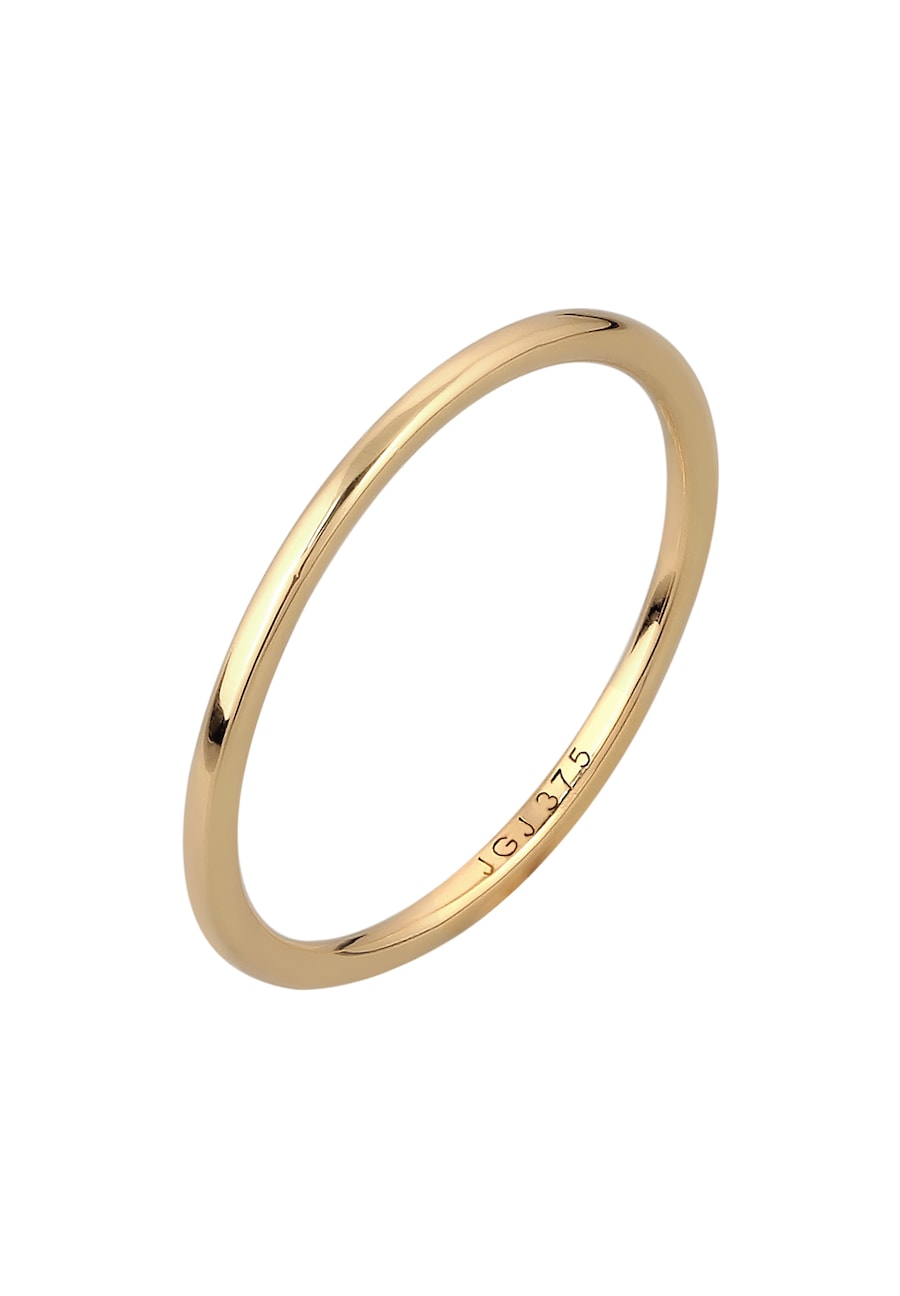 Elli PREMIUM Bandring Beisteckring 375 Gelbgold 54 Damen