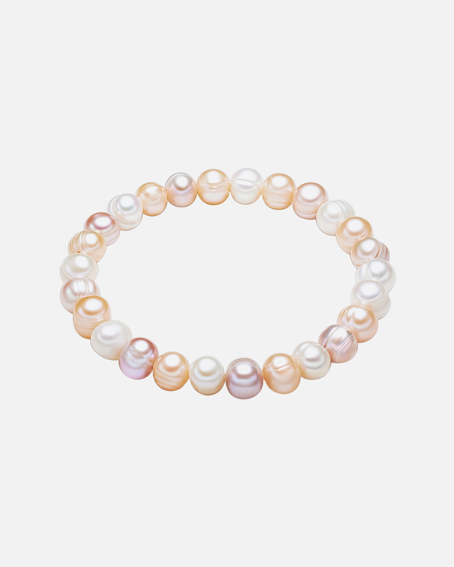 Armband für Weiblich Valero Pearls Perlen-Armband Süßwasser-Zuchtperle in Multicolor 19,0 cm