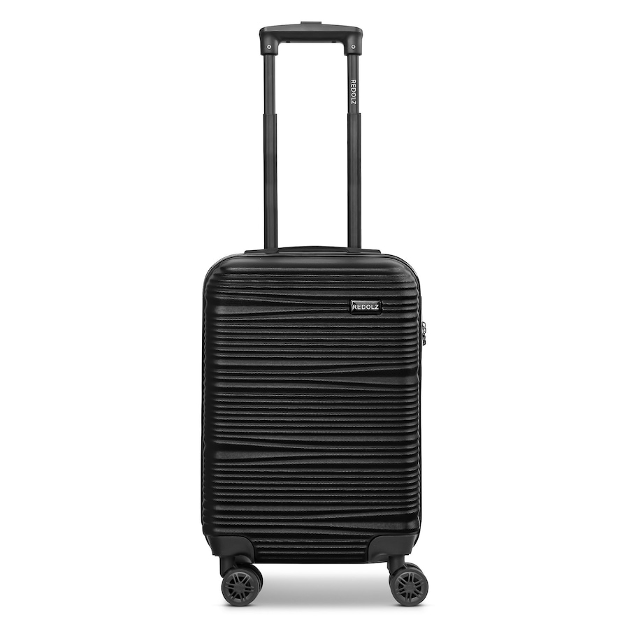 Redolz Essentials 16 CABIN 4-Rollen Kabinentrolley 55 cm slim black Schwarz Herren