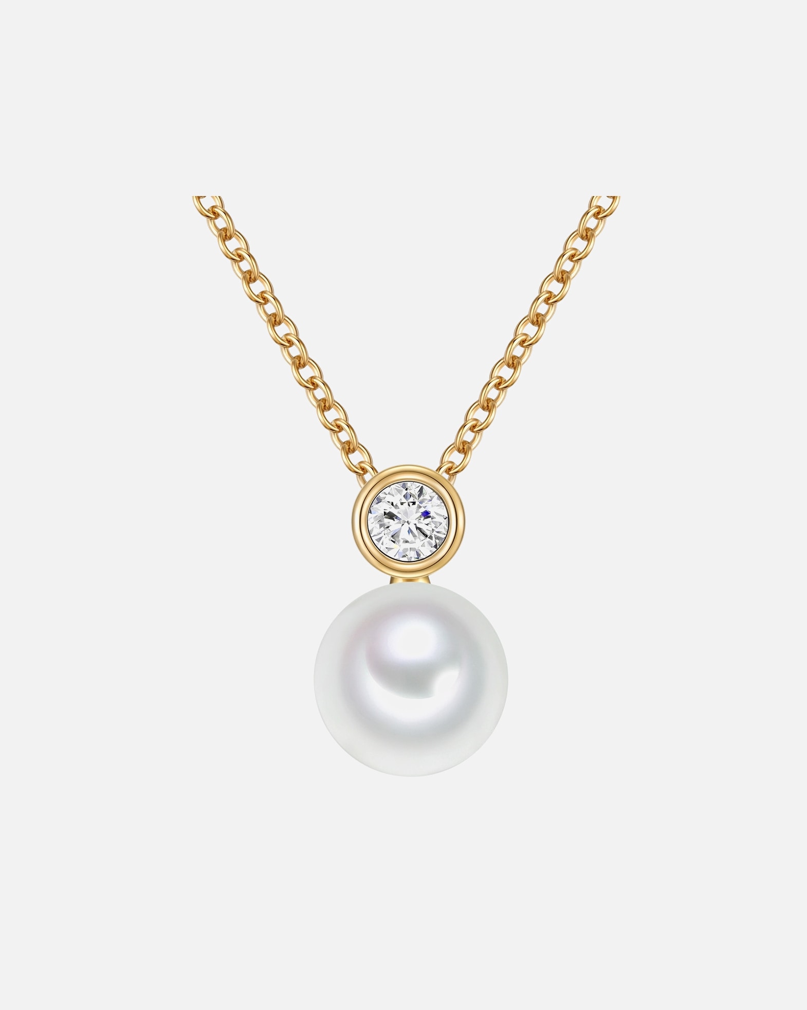 Halskette für Weiblich Valero Pearls Halskette aus Sterling Silber in silber mit Zirkonia Süßwasser-Zuchtperle 42,0 cm Basiskette + 7,0 cm Verlängerung