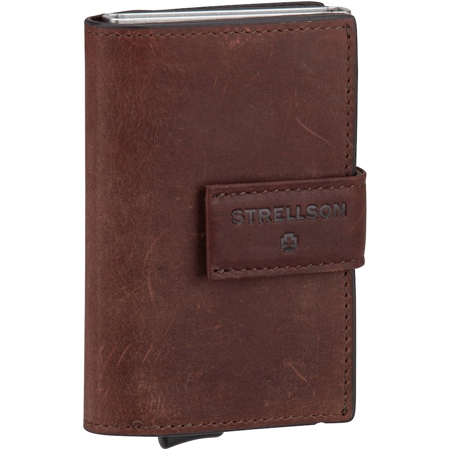 Strellson Geldbörse Brick Lane C-Four E-Cage sv8 Dark Brown Braun