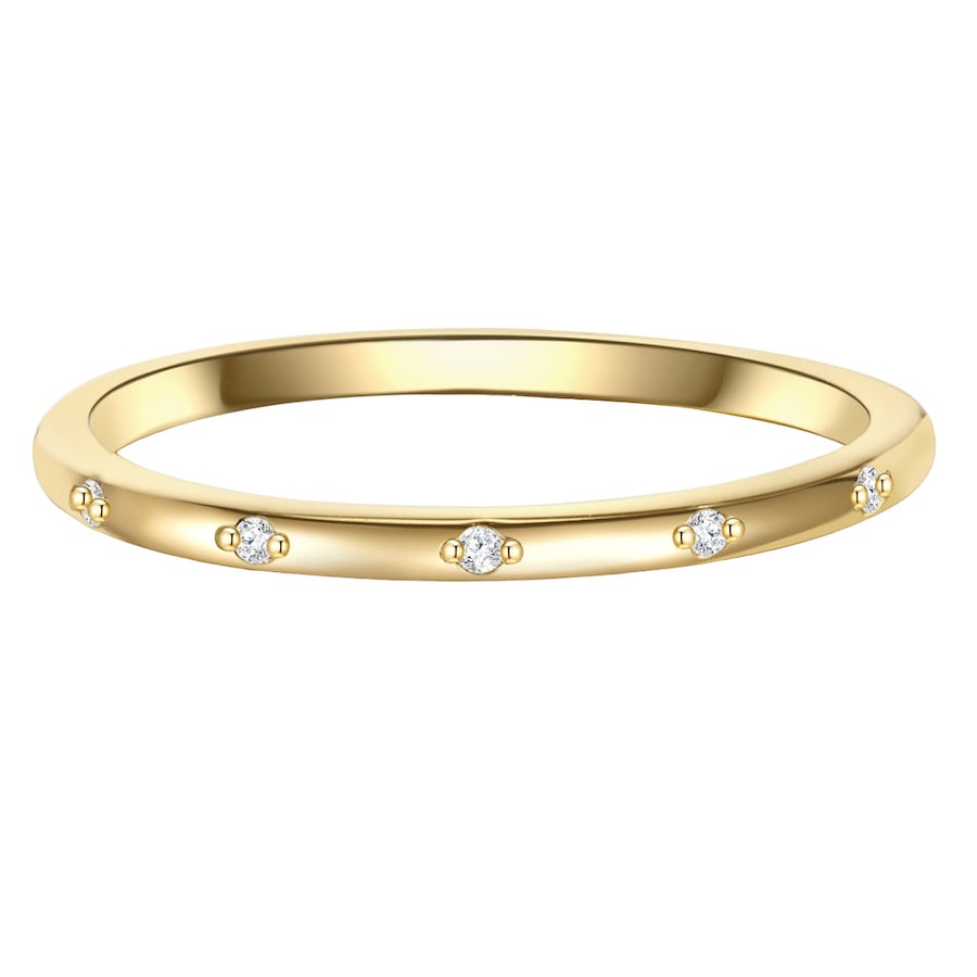 Glanzstücke München Ring aus Sterling Silber in gelbgold mit Zirkonia 60 Damen