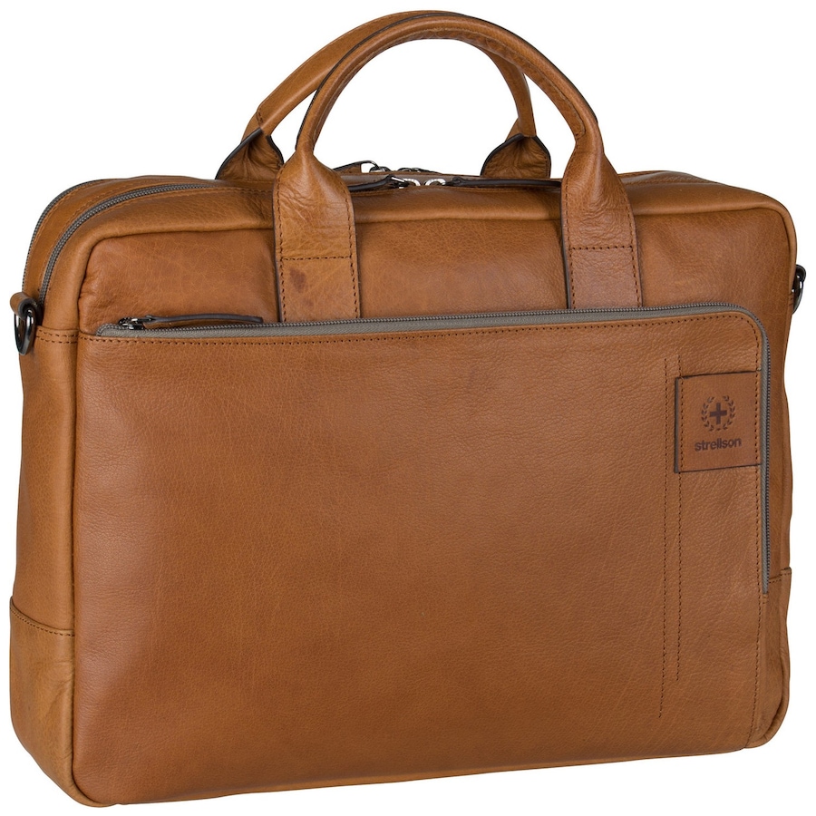 Strellson Aktentasche Hyde Park BriefBag SHZ Cognac Hellbraun Herren
