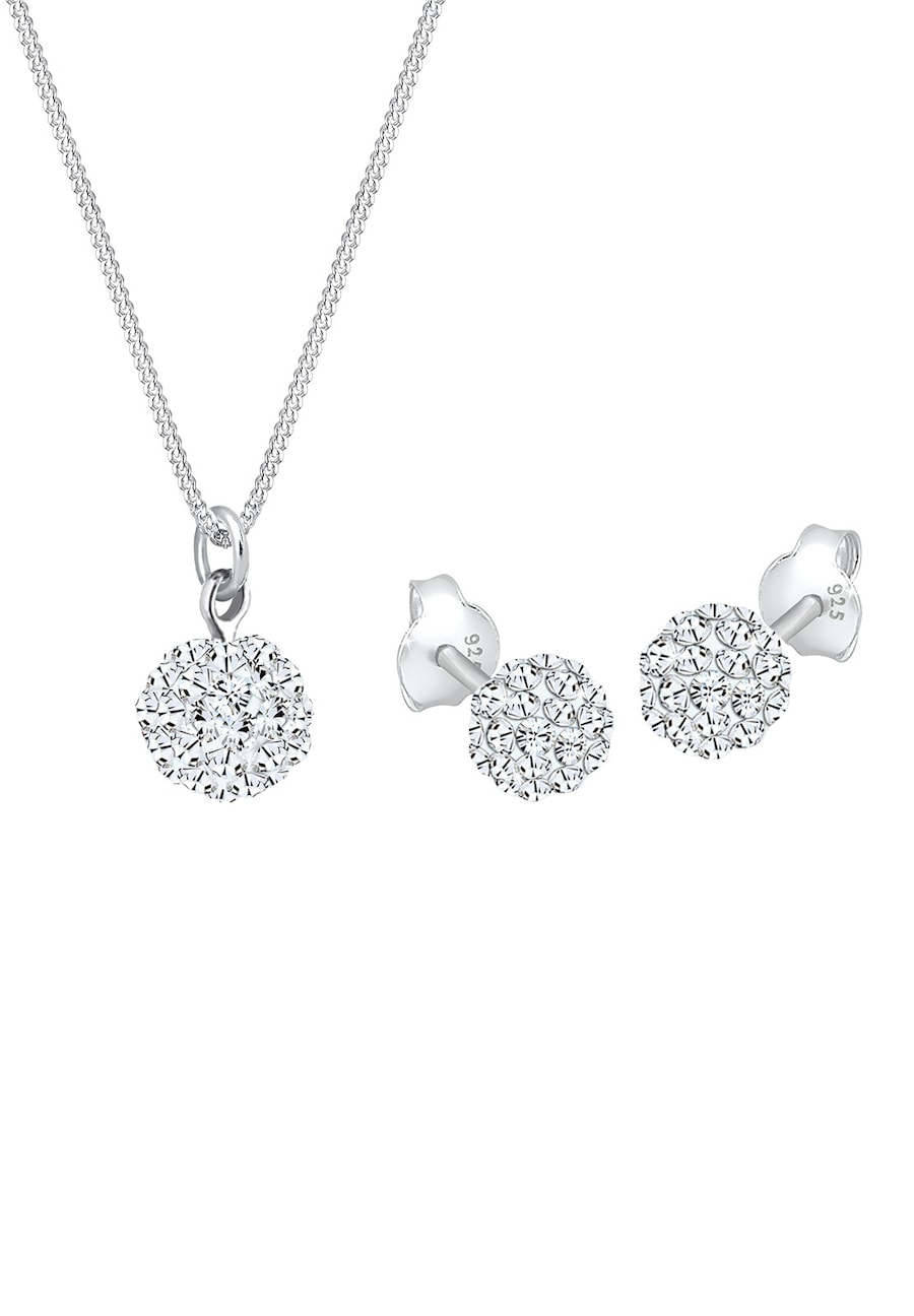 Elli Basic Elegant 925 Silber, mit Kristallen von Swarovski silberfarben Damen