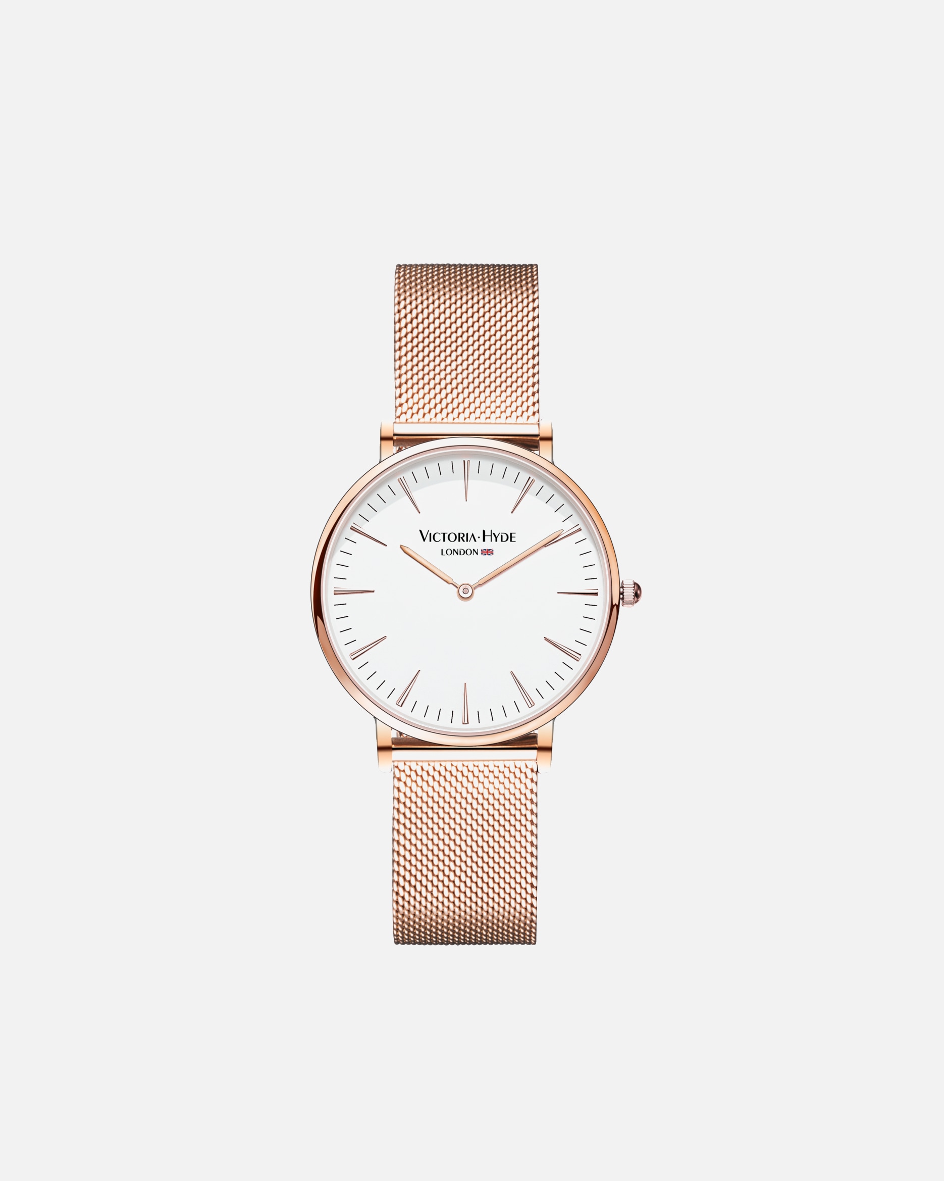 Uhr für Männlich Victoria Hyde London Metropolitan Modern Weiß Rosegold