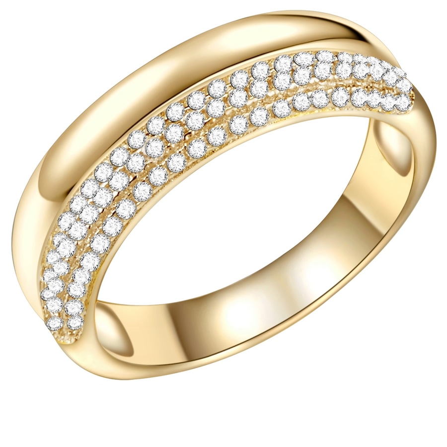 Rafaela Donata Ring Sterling Silber Zirkonia in Gelbgold 52 Damen
