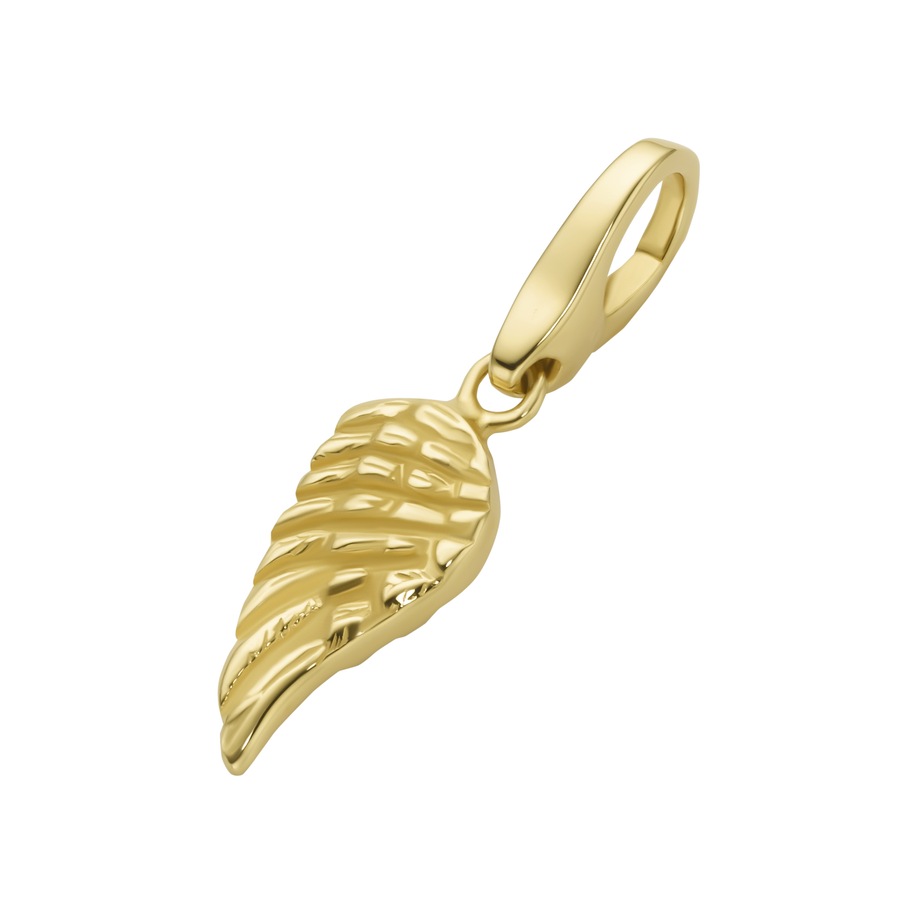 Giorgio Martello Milano Charm Flügel, vergoldet, Silber 925 Onesize Gold Damen