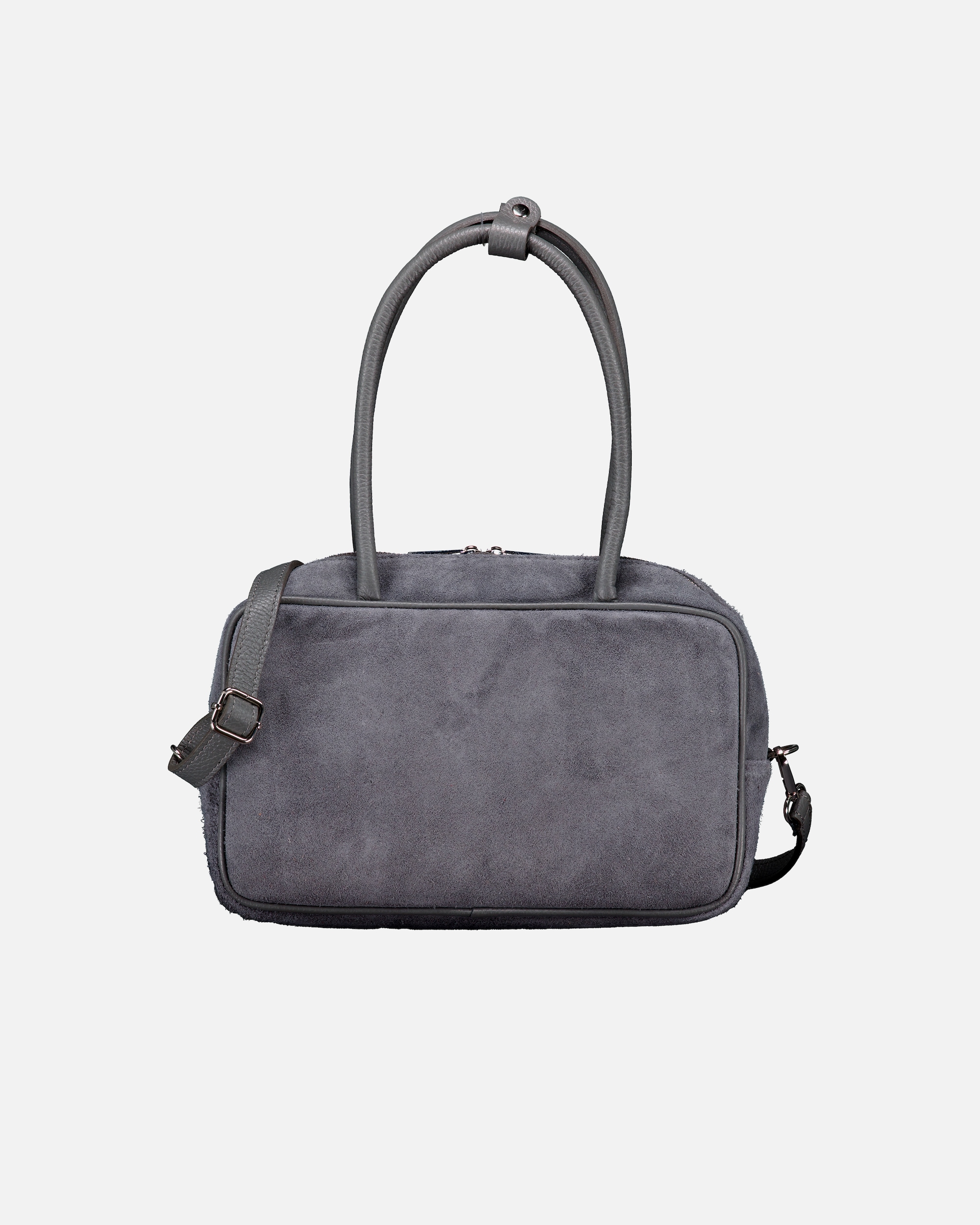 Handtasche für Weiblich Hausfelder Manufaktur Handtasche Velours Grau