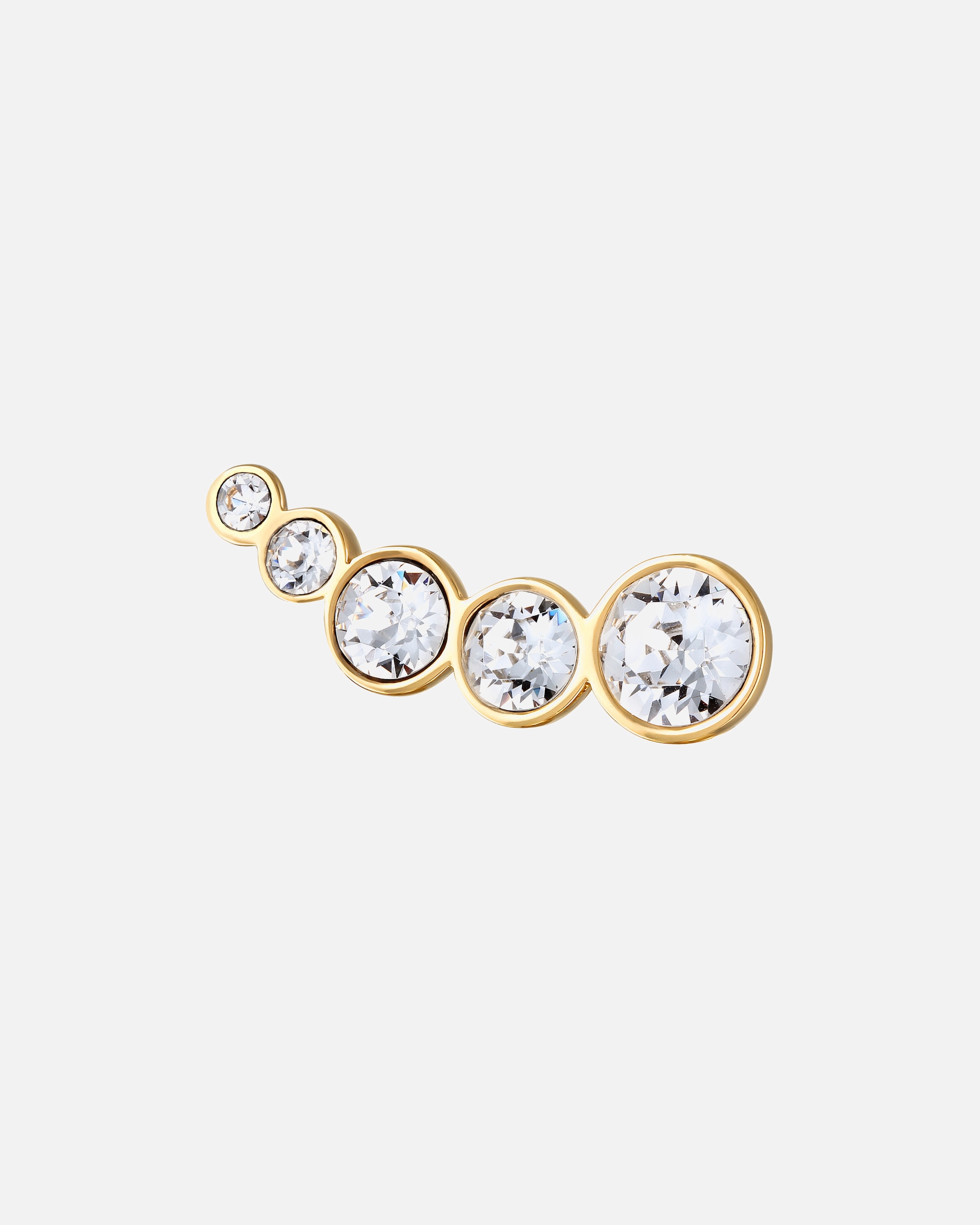 Ohrringe für Weiblich Elli Brosche Anstecknadel Weiß 925 Sterling Silber, mit Kristallen von Swarovski® goldfarben