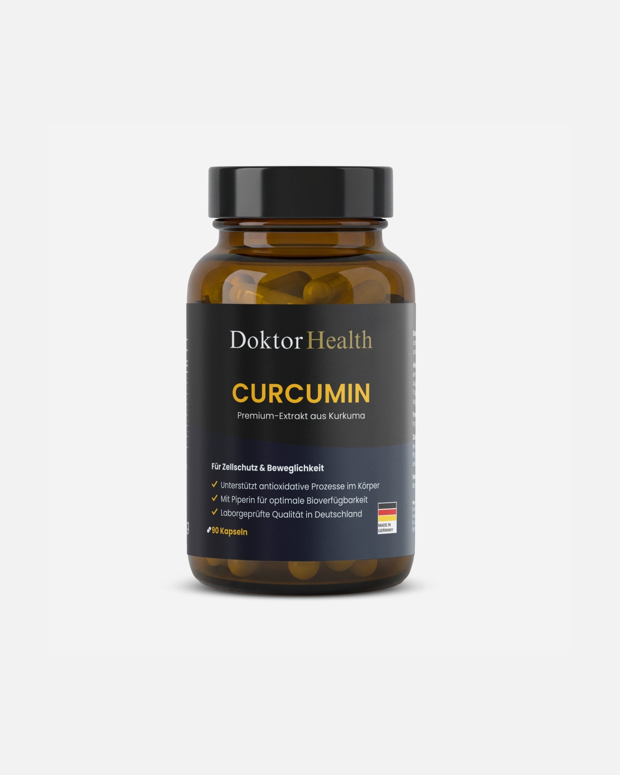 Nahrungsergänzungsmittel für Unisex Doktor Health Default Brand Line Curcumin - mit Boswellia & Piperin 90 Kapseln
