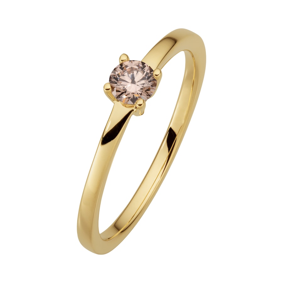 Orolino Ring 585/- Gold Brillant braun 0,25ct. 054 (17,2) Damen