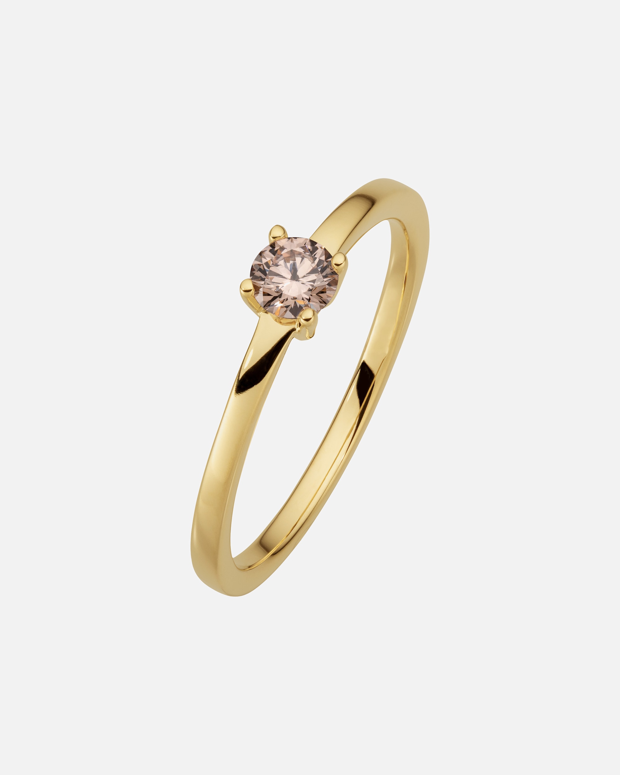 Ring für Weiblich Orolino Ring 585/- Gold Brillant braun 0,25ct. 056 (17,8)