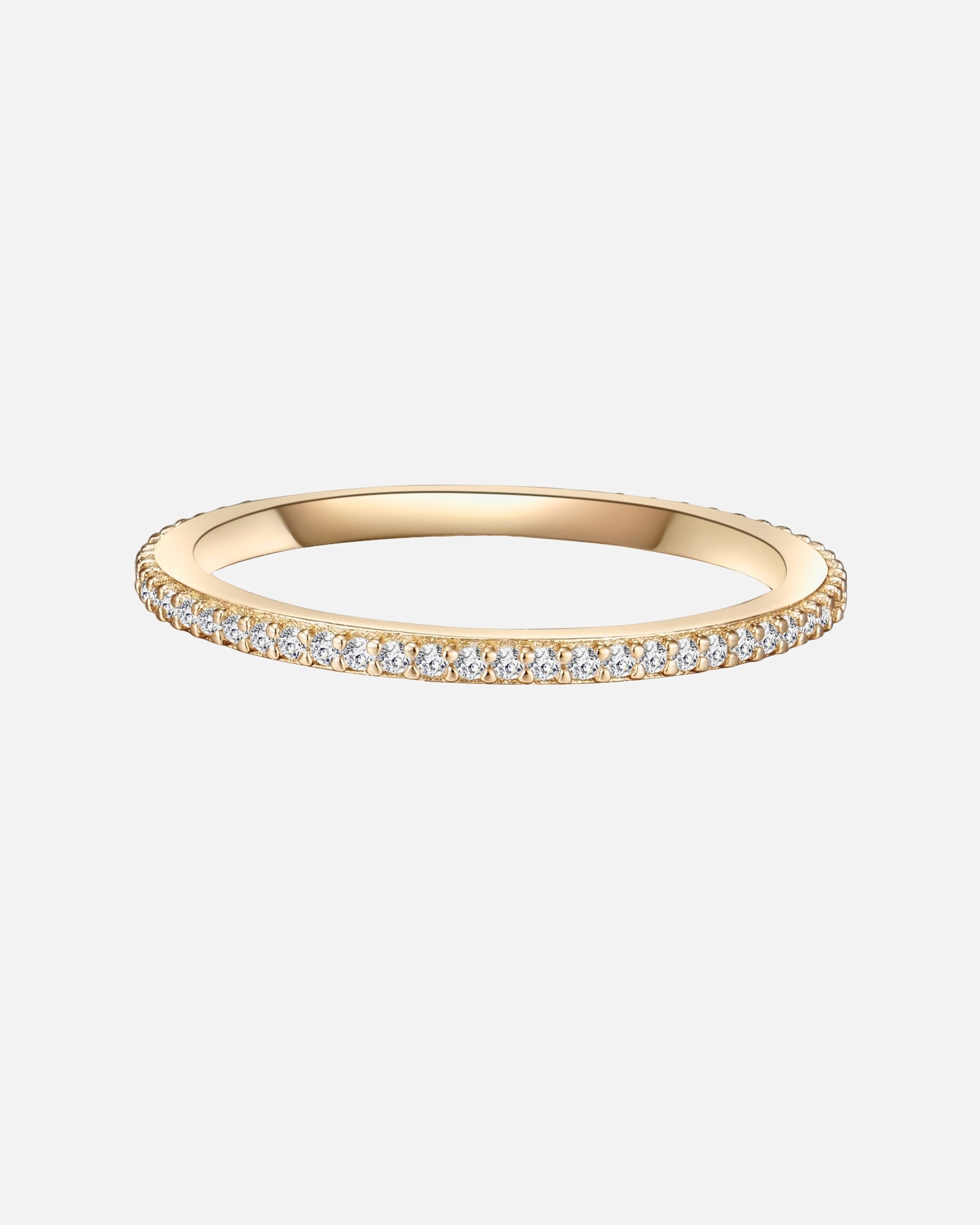 Ring für Weiblich Lulu & Jane Ring aus Messing in Gelbgold mit Zirkonia 52