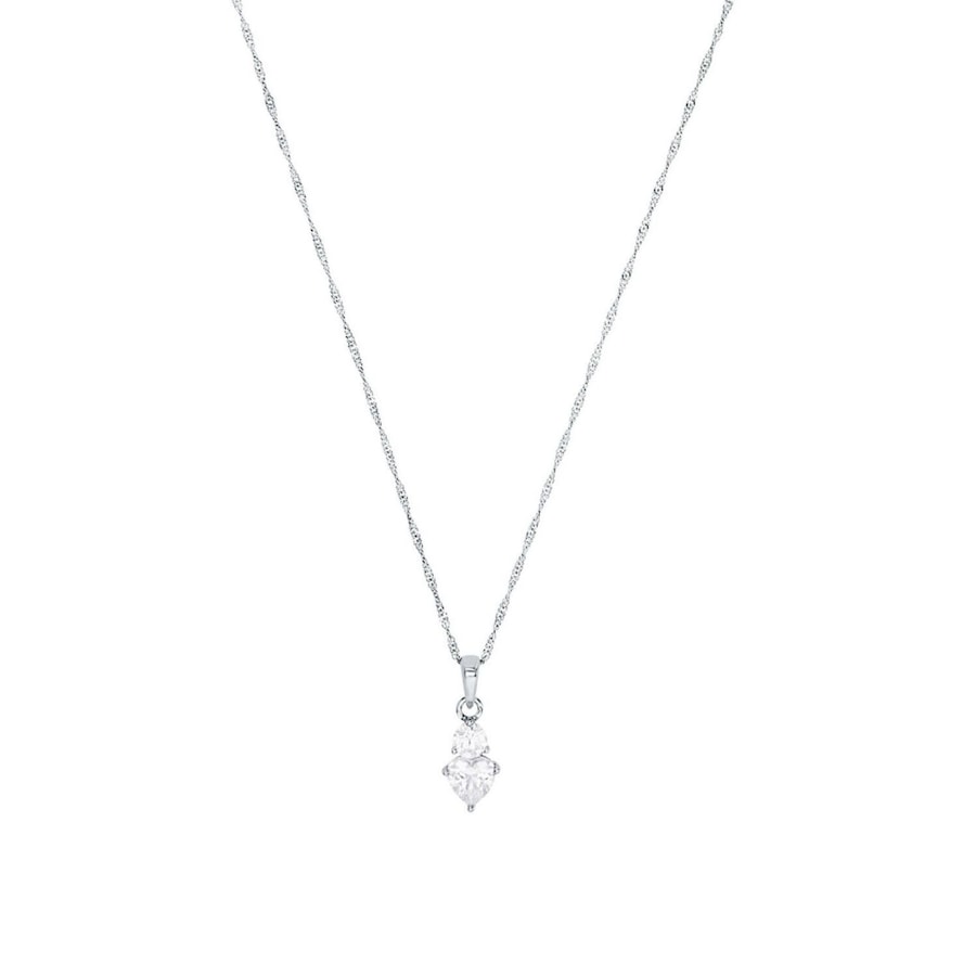 amor Kette mit Anhänger silber Weiss Damen