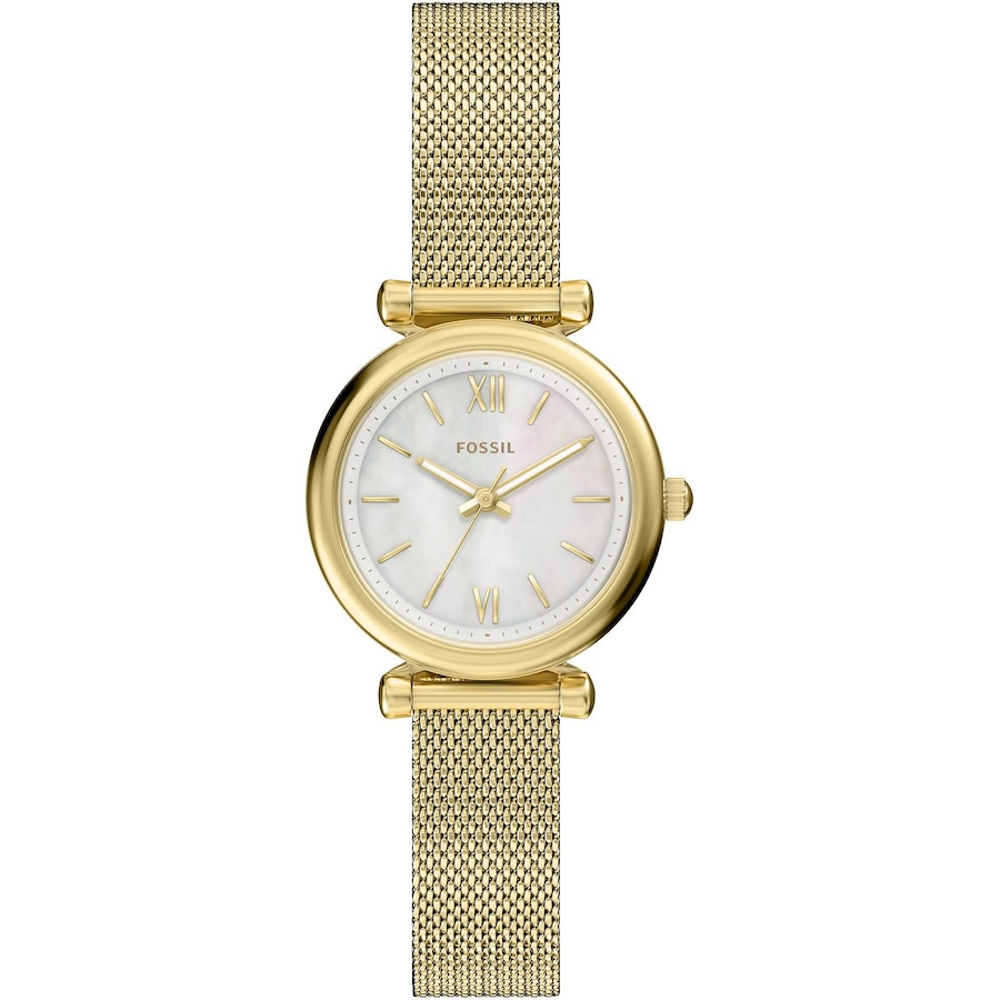 Fossil Damenuhr Edelstahl gold Damen