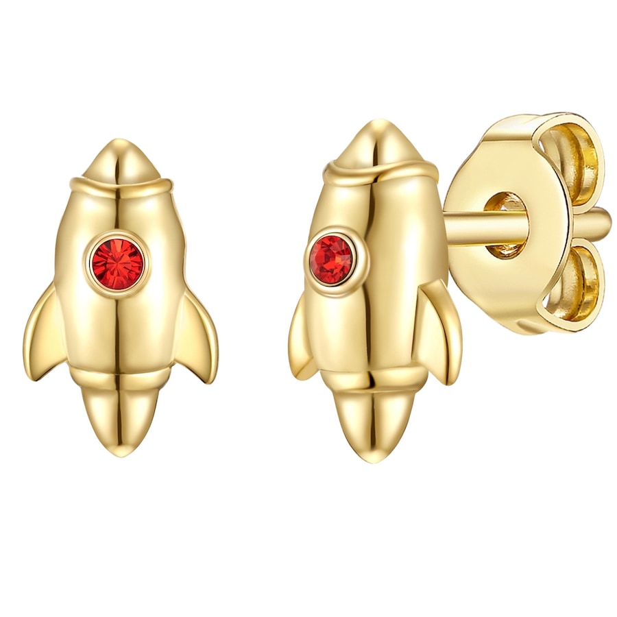 Glanzstücke München Ohrstecker Rakete Sterling Silber Zirkonia in Gelbgold 9,3 mm Damen