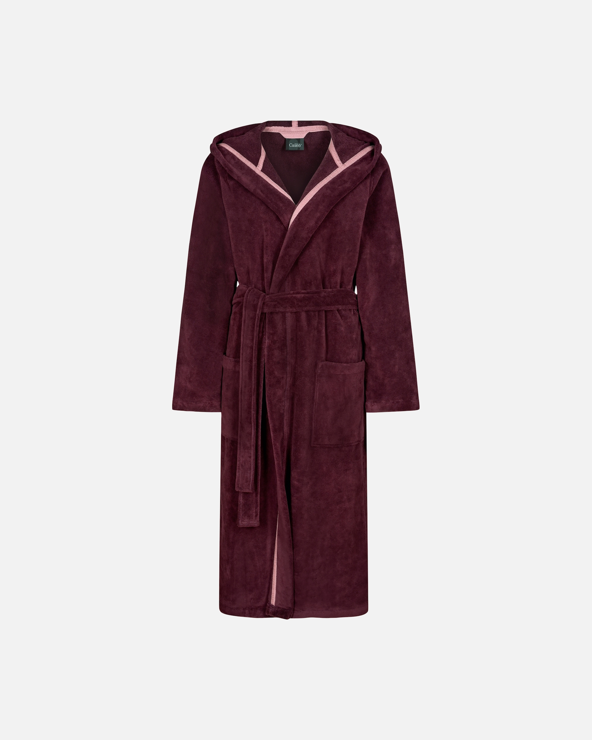 Bademantel für Unisex Cawö Cawö Bademäntel Damen Kapuze Cawö Home 825 burgund - 88 M
