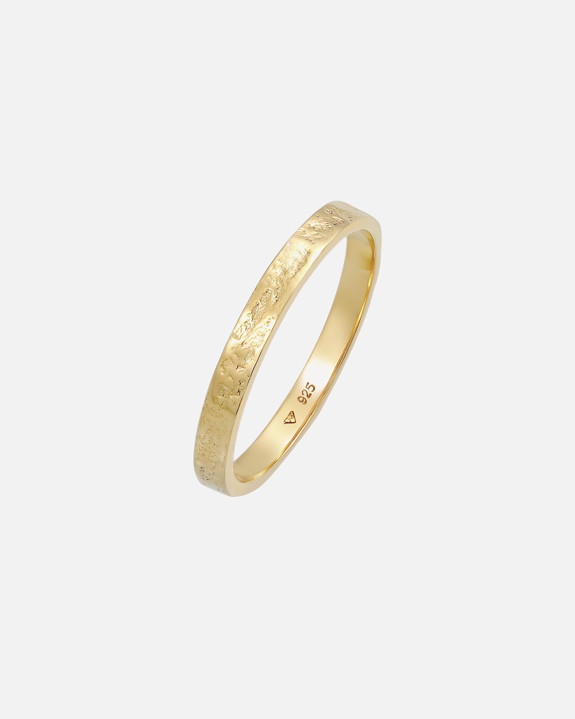 Ring für Weiblich Elli Bandring Partnerring Basic Organic Look 925 Silber 52