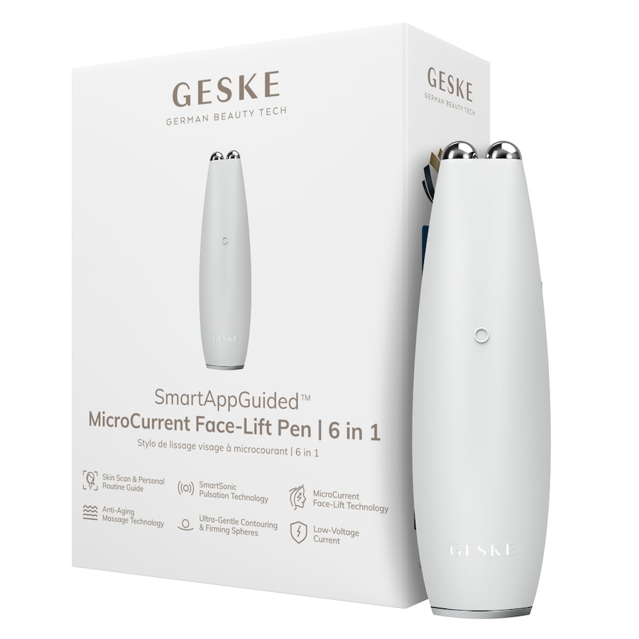 GESKE SmartAppGuided MicroCurrent Face-Lift Pen | 6 in 1 White