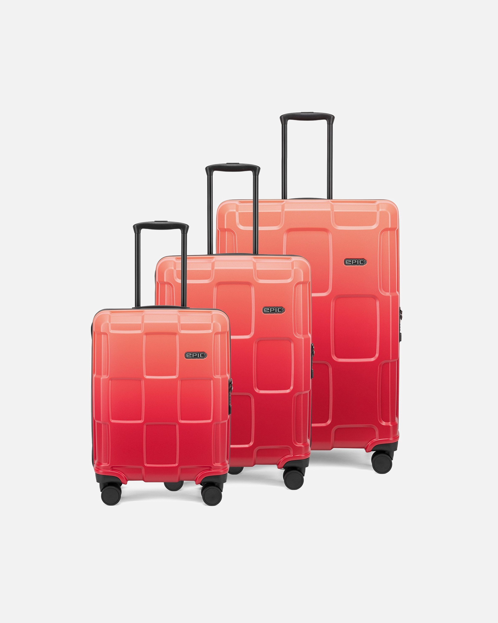 Koffer für Männlich Epic Crate EX Wildlife 4 Rollen Kofferset 3-teilig redsunrise