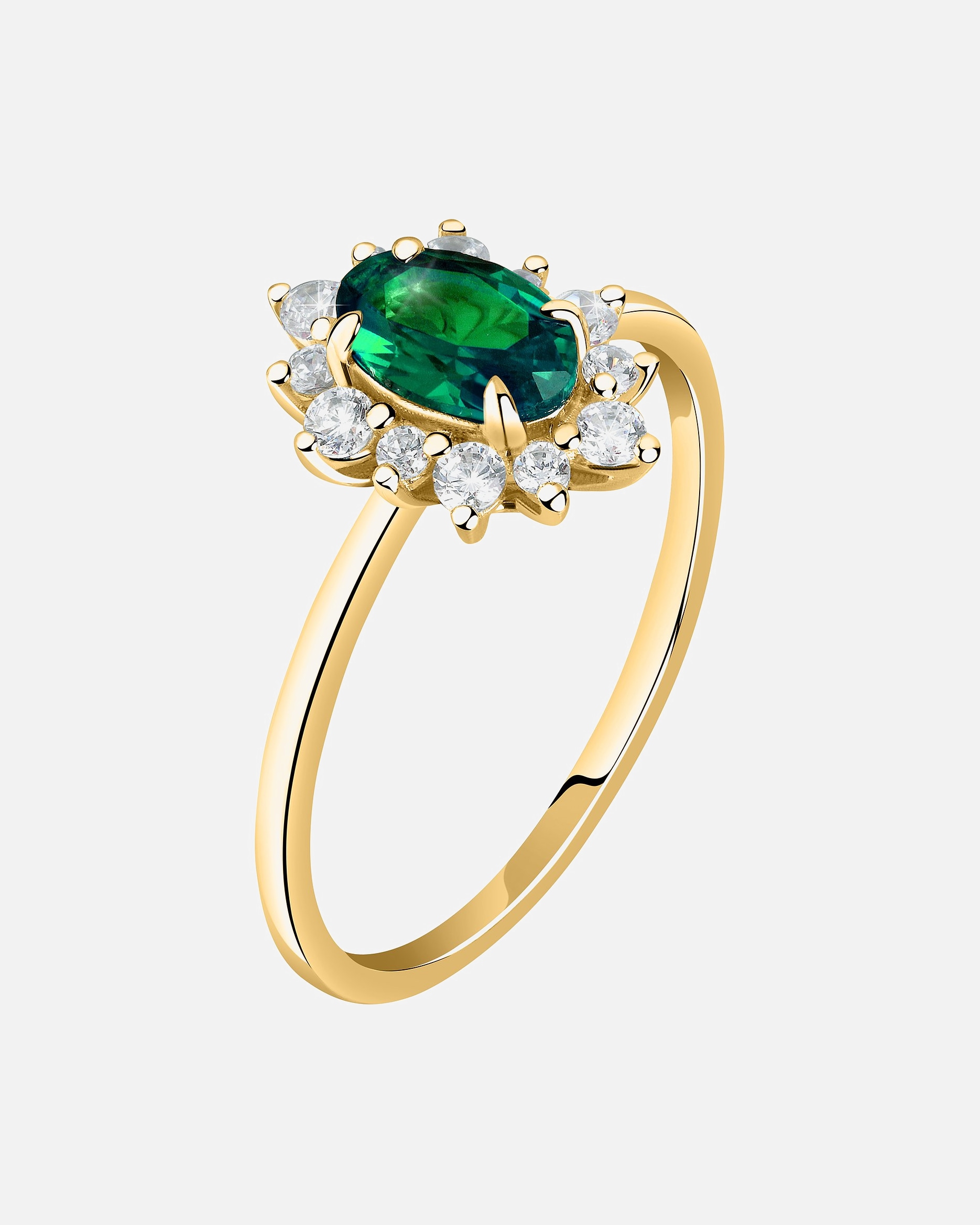 Ring für Weiblich Live Diamond Damenring 375er Gelbgold, recycelt 52