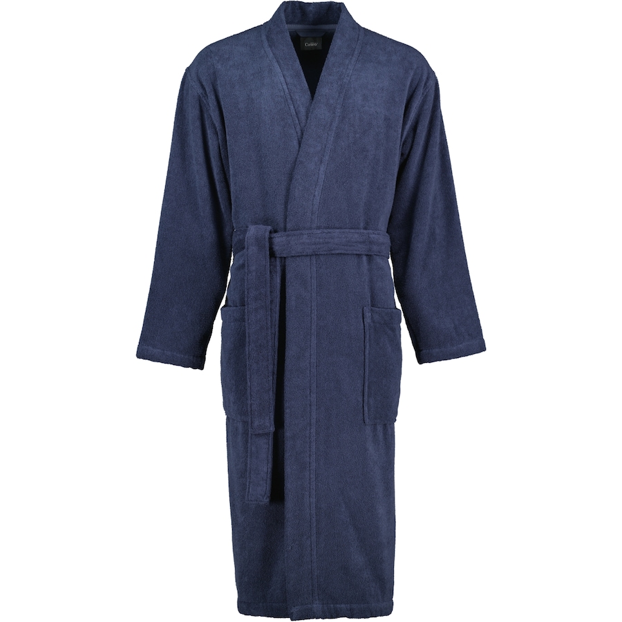 Cawö Bademäntel Herren Kimono Uni 828 blau - 17 XL