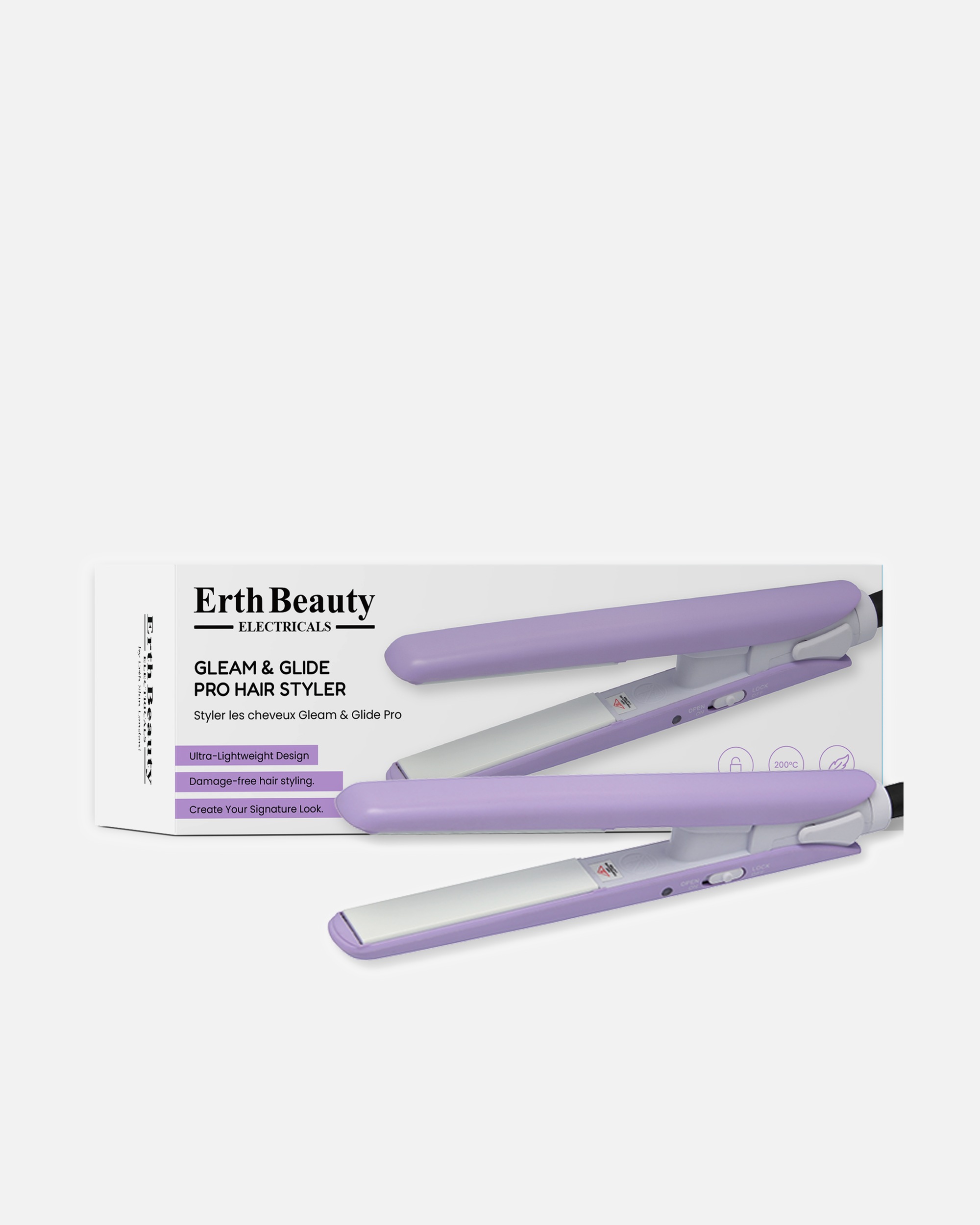Glätteisen für Weiblich ErthSkin London Gleam & Glide Pro Haarstyling Each