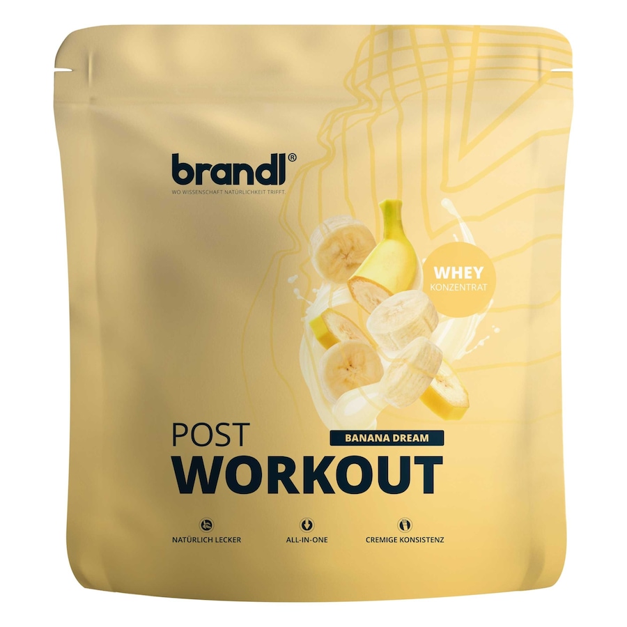 Brandl Nutrition Protein-Pulver aus Whey All-in-One nach dem Training Banane 1000 g