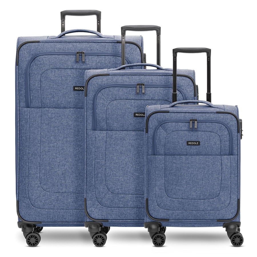 Redolz Essentials 12 THREE SET 4 Rollen Kofferset 3-teilig mit Dehnfalte blue 2 Herren