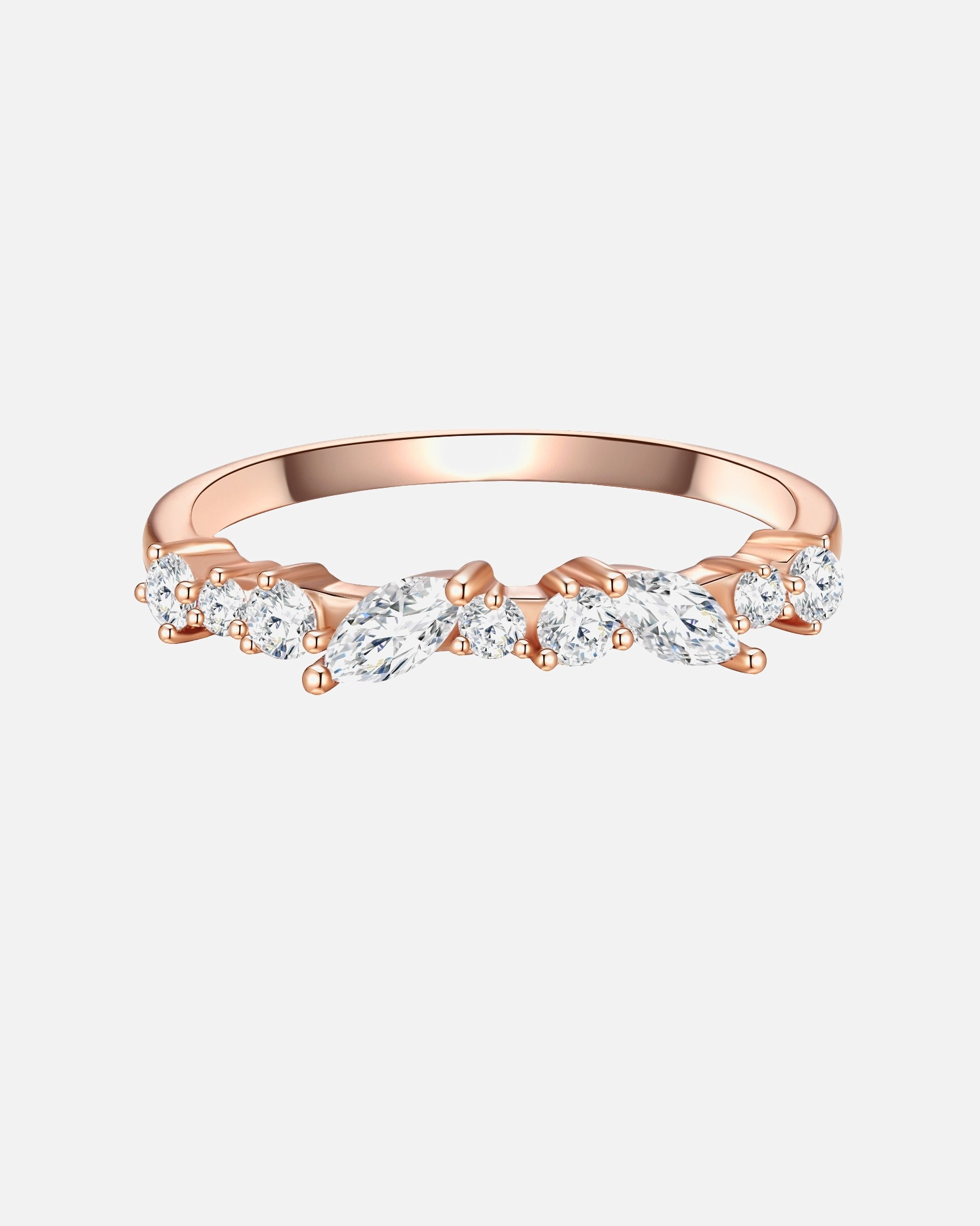 Ring für Weiblich Glanzstücke München Ring aus Sterling Silber in roségold mit Zirkonia 56