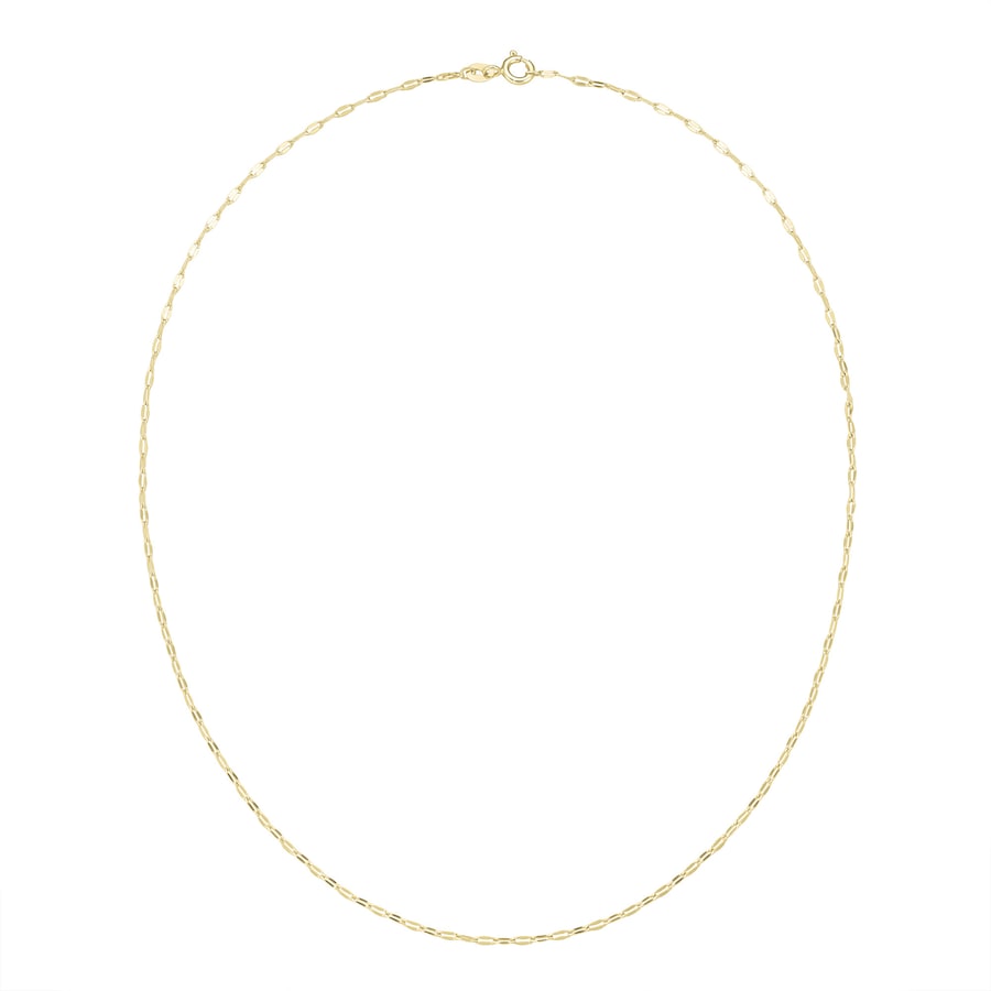 Luigi Merano Kette fantasieförmig mit diamantierten Gliedern, Gold 375 45 cm