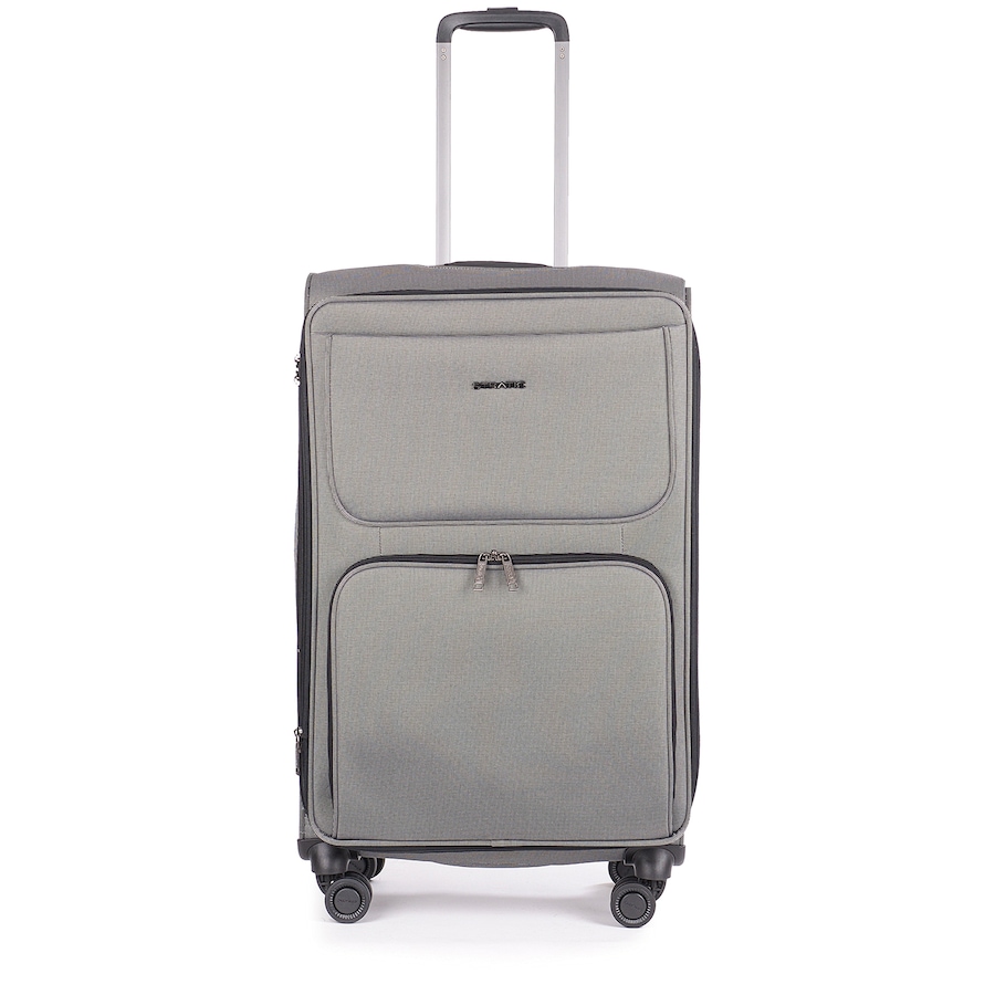 Stratic Bendigo Light Plus 4-Rollen Trolley 72 cm Laptopfach Silber Grau Herren