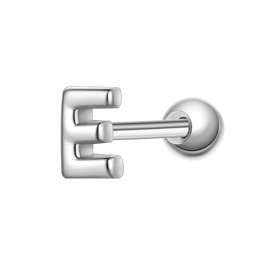 Glanzstücke München Piercing Buchstabe E aus Sterling Silber in silber 4,0 mm Damen