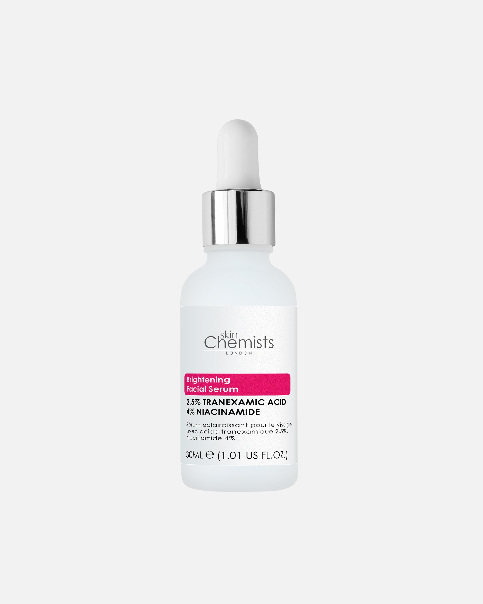 Anti-Aging Serum für Unisex skinChemists Aufhellendes Gesichtsserum mit 2,5% Tranexamsäure und 4% Niacinamid 30 ml