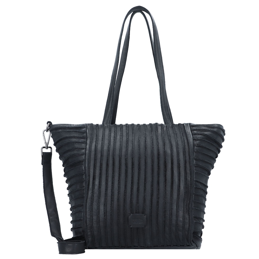 FREDsBRUDER Riffelhörnchen Schultertasche Leder 31 cm black Schwarz Damen