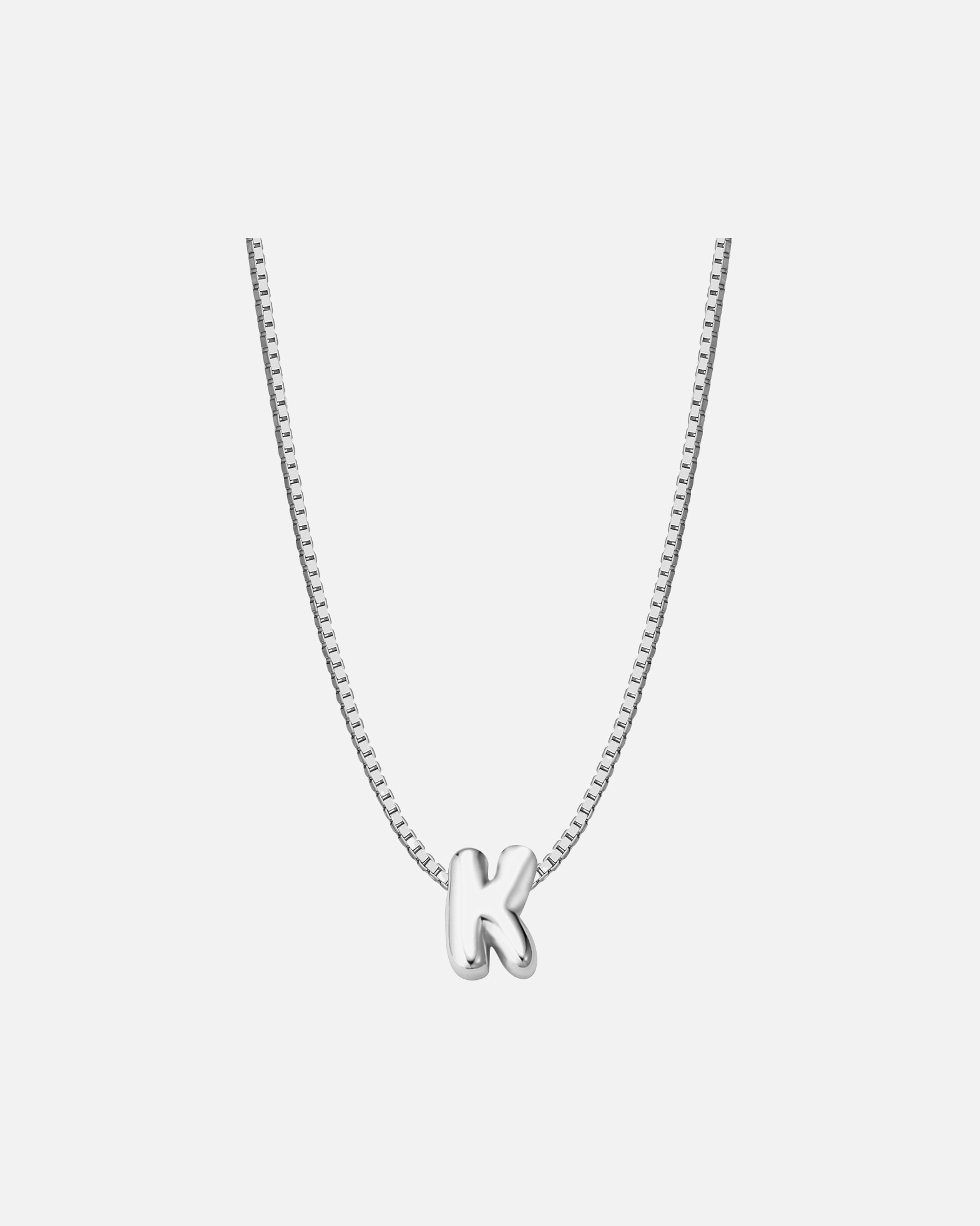 Halskette für Weiblich Glanzstücke München Halskette Buchstabe K aus Sterling Silber in silber 40,0 cm Basiskette + 5,0 cm Verlängerung