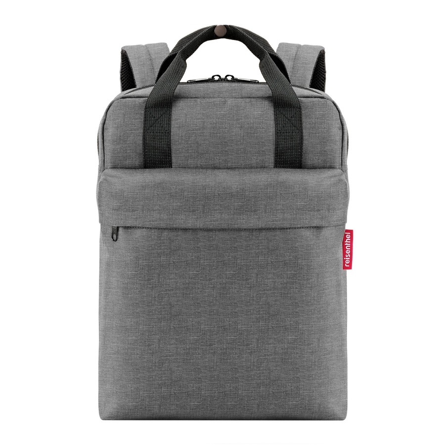 Reisenthel all day - Rucksack M 39 cm (black) twist silver Grau