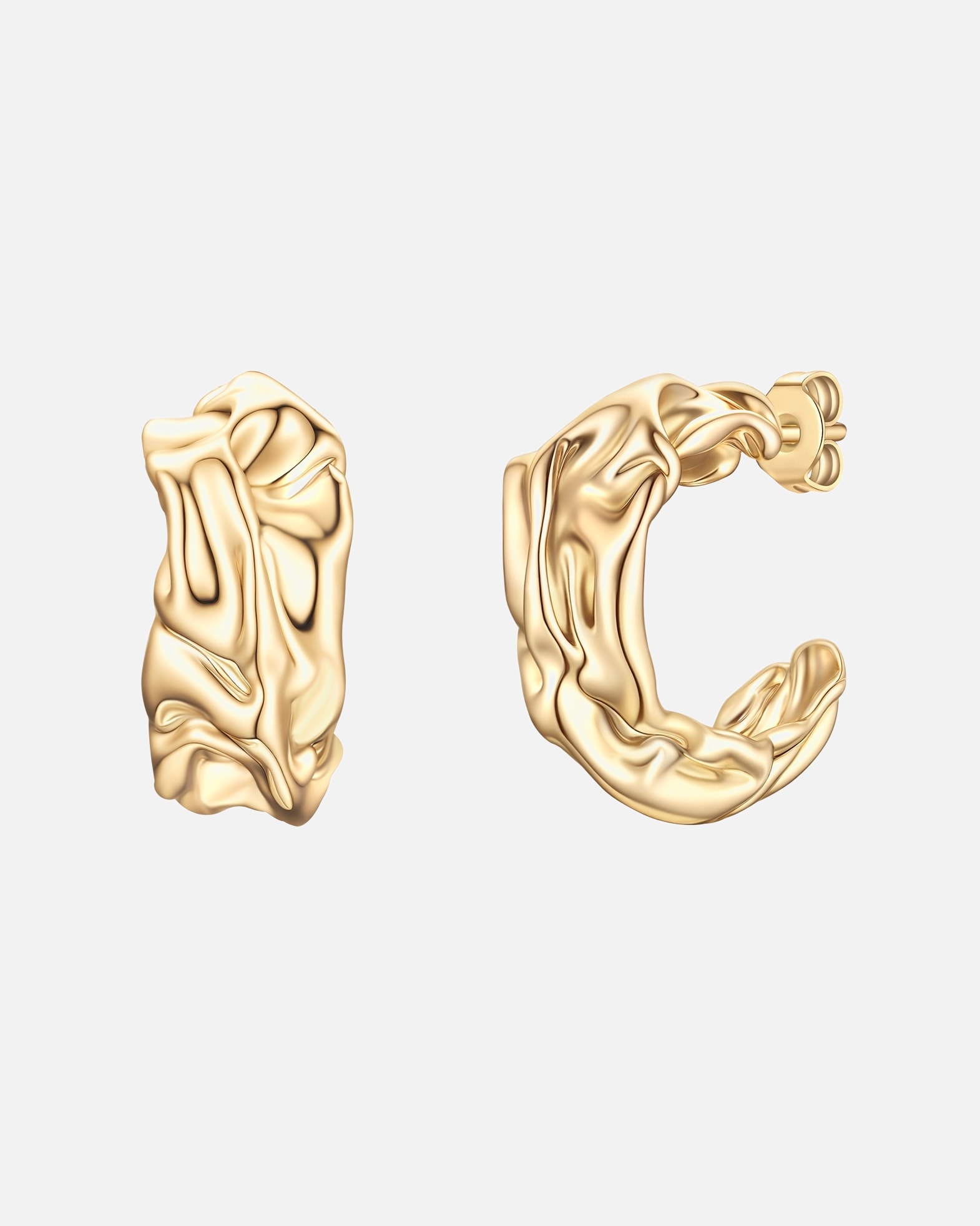 Ohrringe für Weiblich Yokoamii Creolen aus Messing in gelbgold 32,8 mm