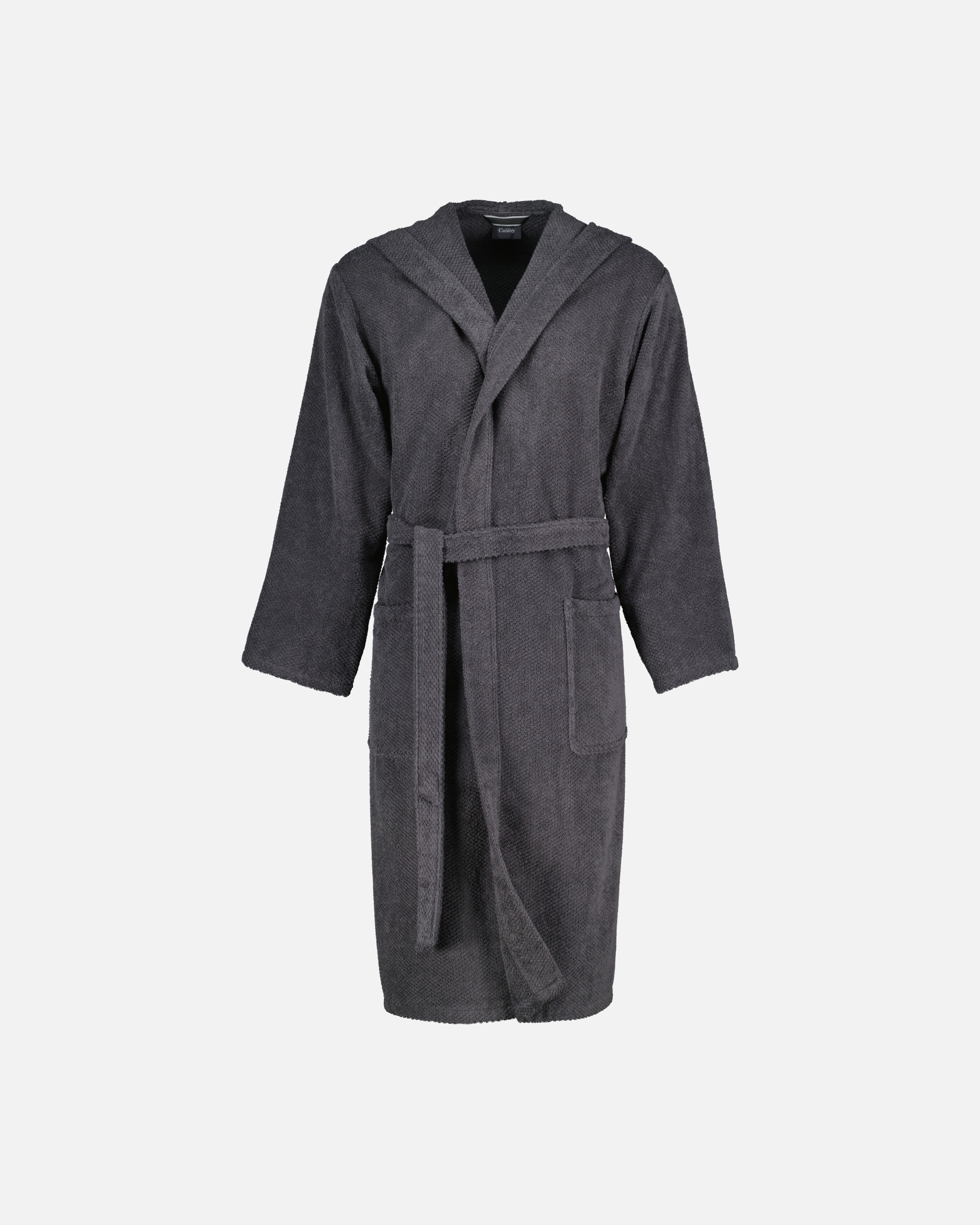 Bademantel für Unisex Cawö Cawö Bademäntel Herren Kapuze Pure 5623 basalt - 740 XL