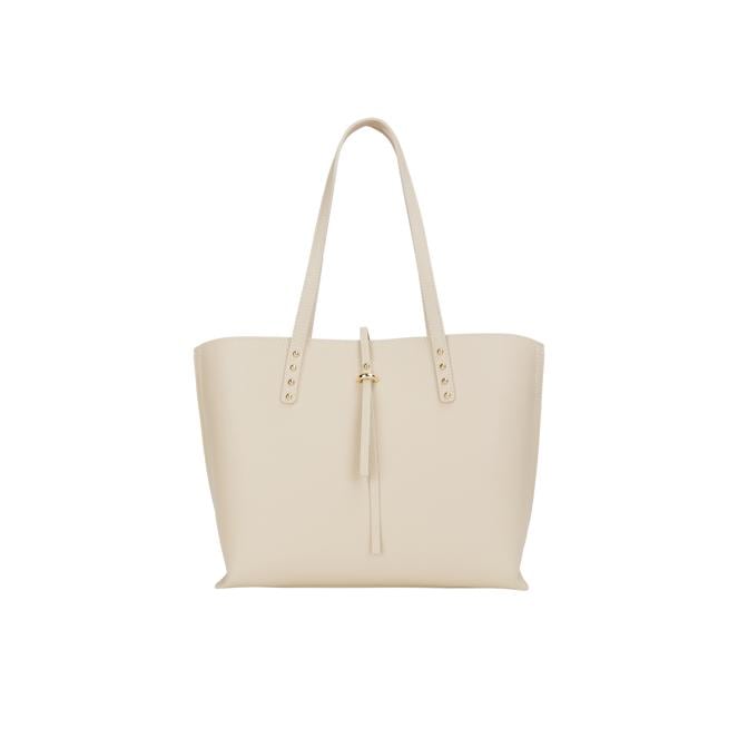 FELIPA Leder Shopper Creme Damen