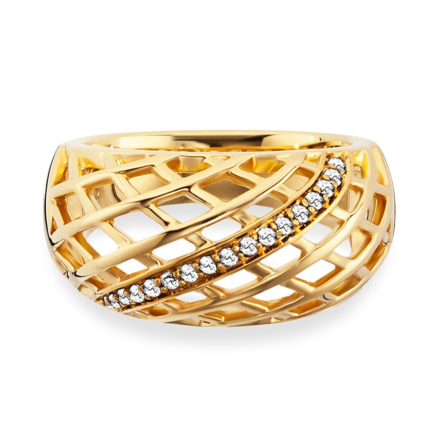 caï Ring 925/- Sterling Silber Topas weiß 0,17ct. 054 (17,2) Damen