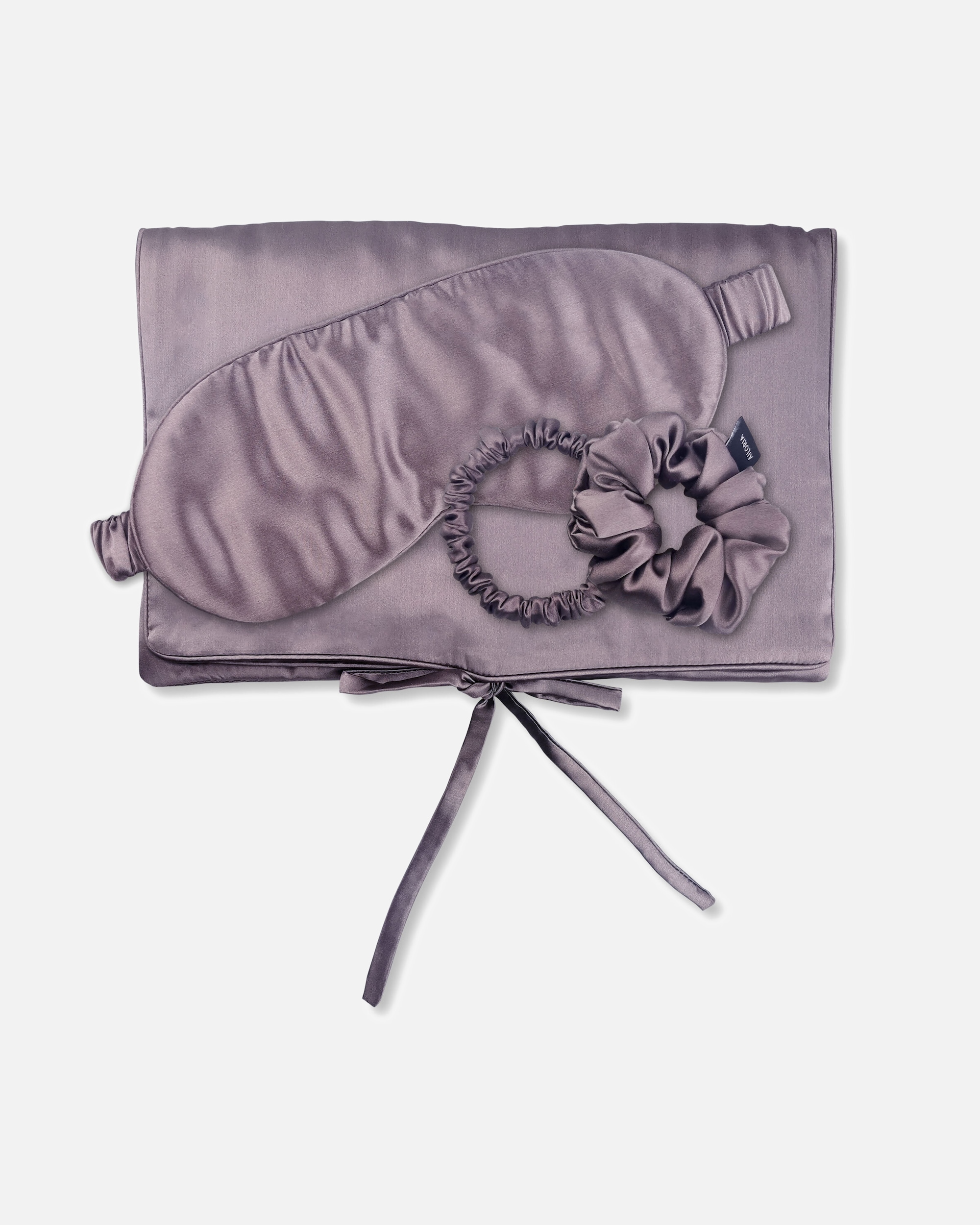 Haarreif für Weiblich Ailoria TRAVEL SET Tasche, Schlafmaske, Scrunchie S & Scrunchie M lila