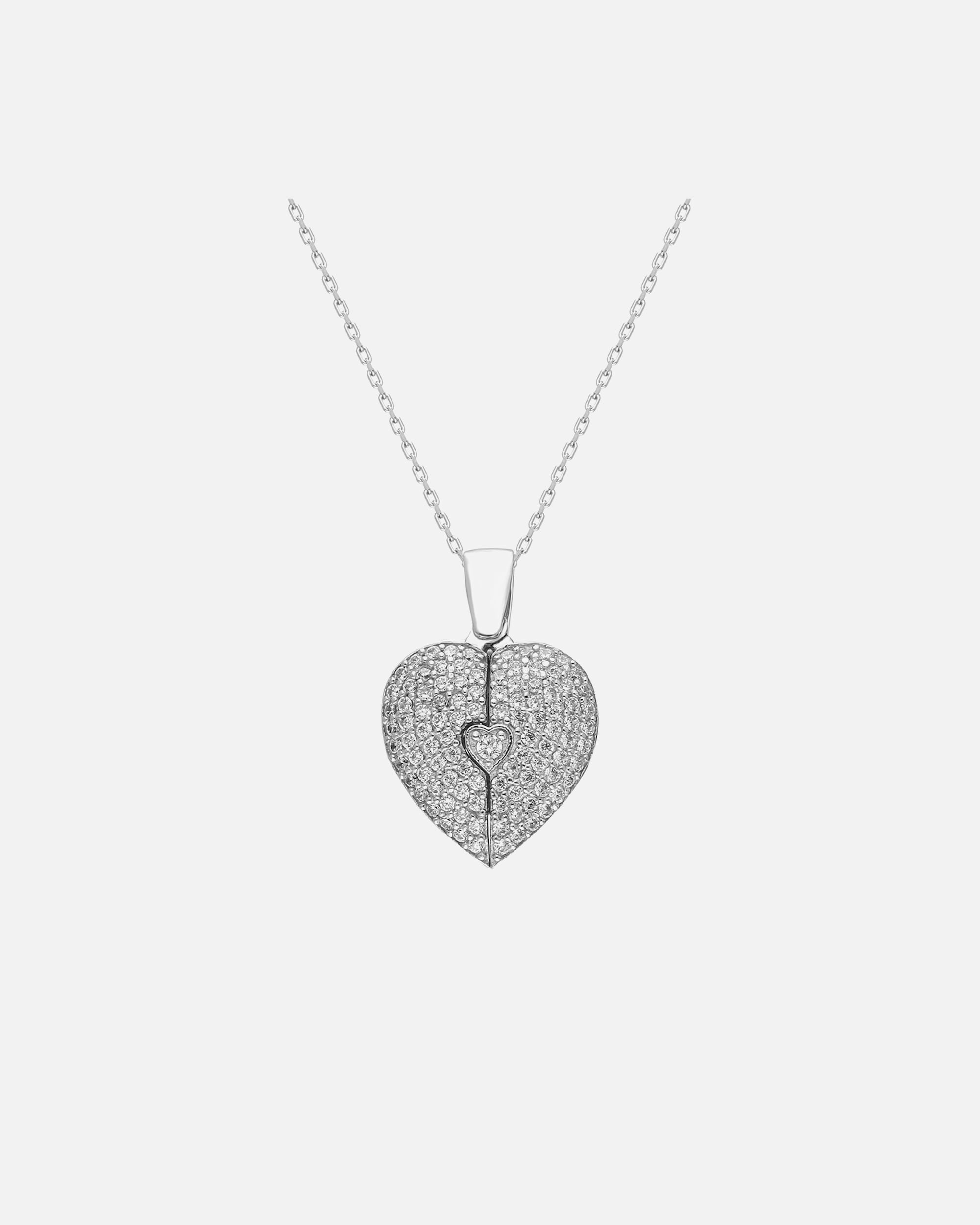 Halskette für Weiblich dKeniz Anhänger mit Kette 925/- Sterling Silber Zirkonia weiß 38+5cm