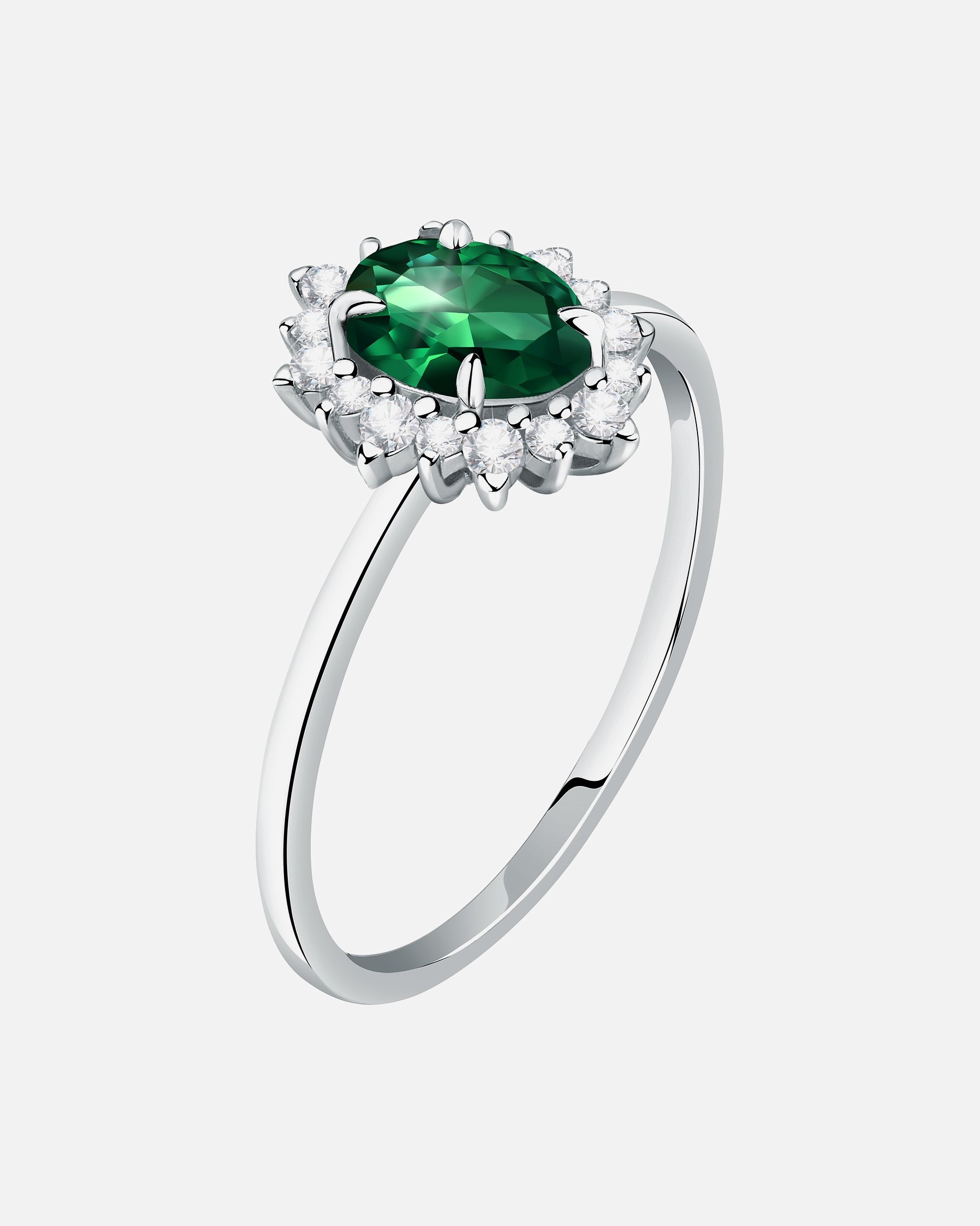 Ring für Weiblich Live Diamond Damenring 375er Weißgold, recycelt 50