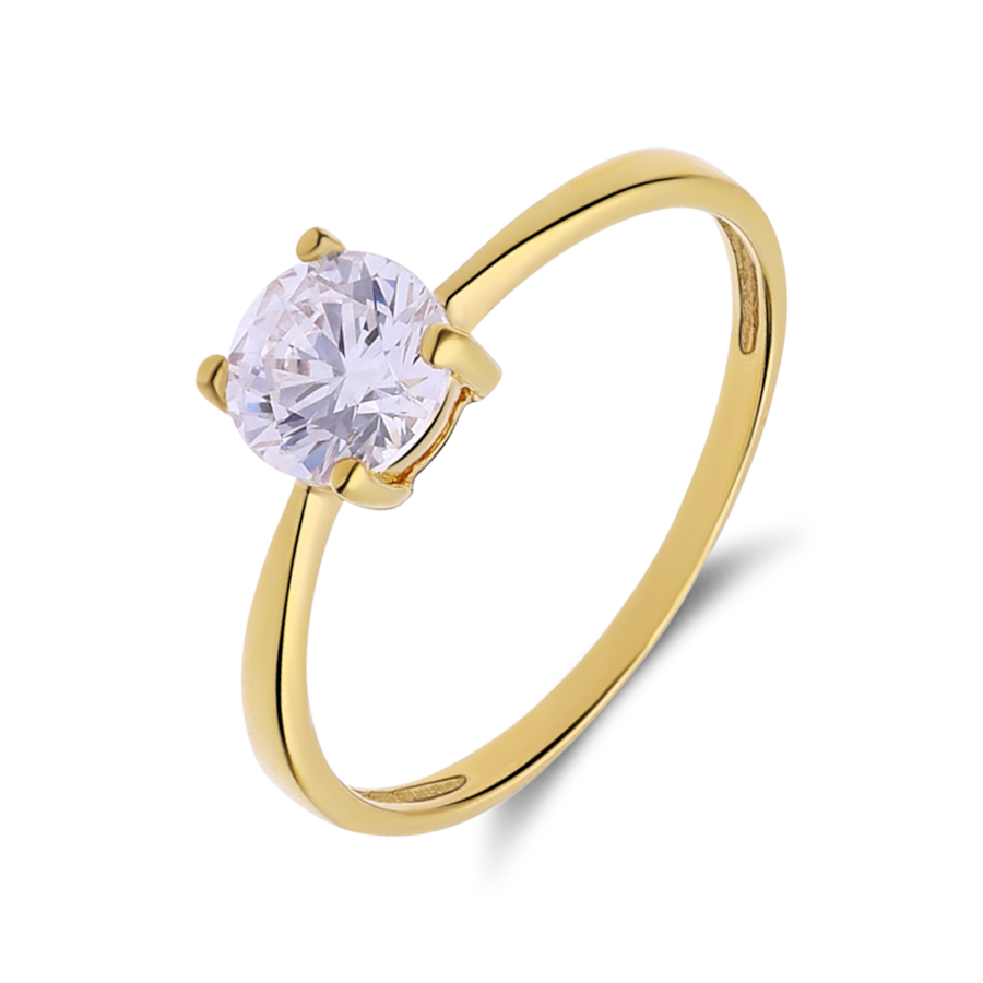 Lucardi Ringe 925 Silber Gold - 49mm Damen