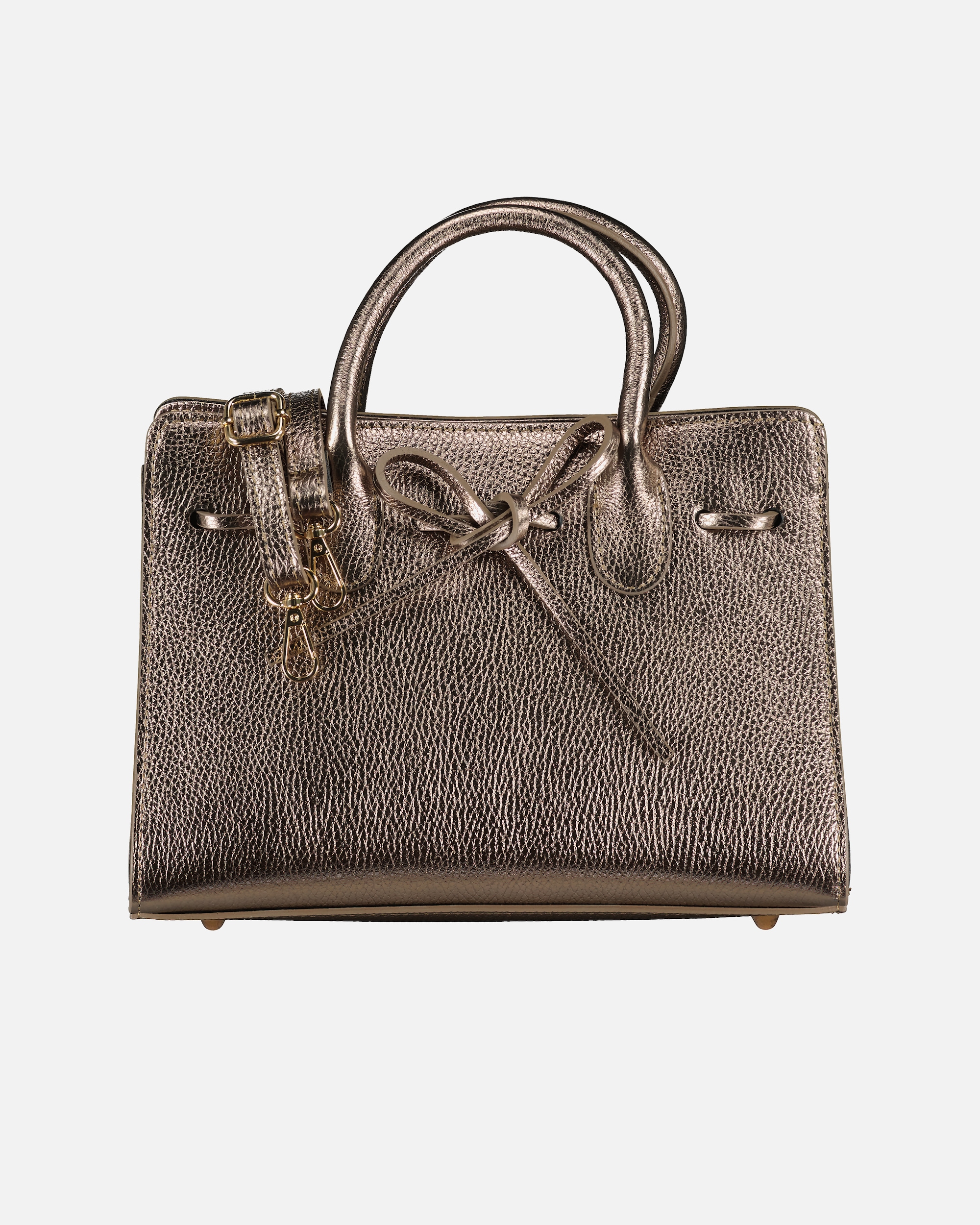 Handtasche für Weiblich Hausfelder Manufaktur Handtasche Metallic Bronce