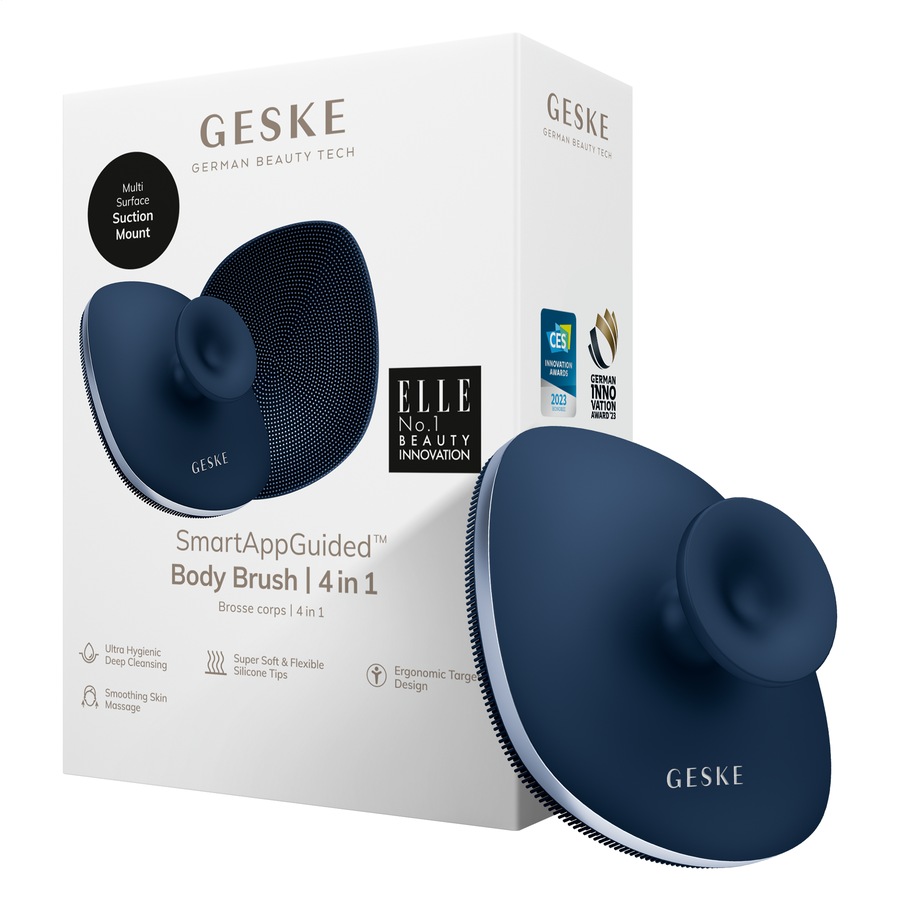 GESKE Body Brush | 4 in 1 Design mit Metallring Reinigungsbürste Midnight