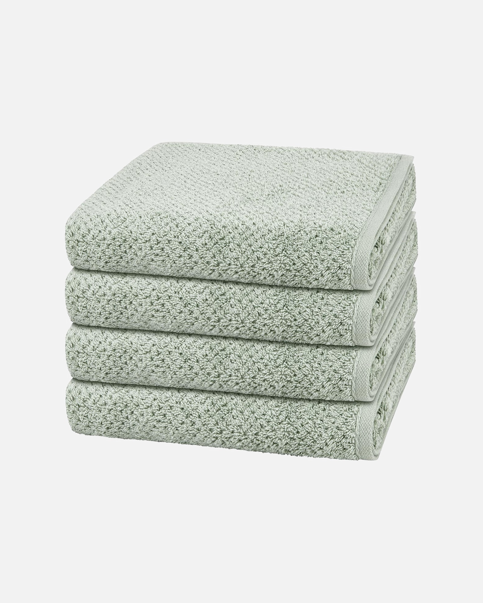 Handtuch für Unisex Cawö Handtuch-Set Pure (4er Set) Eukalyptus