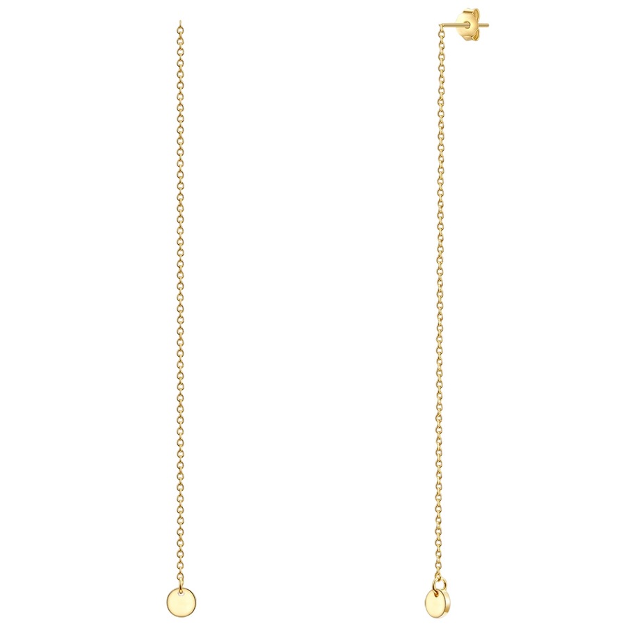Glanzstücke München Ohrstecker Kreis Sterling Silber in Gelbgold 91,0 mm Damen